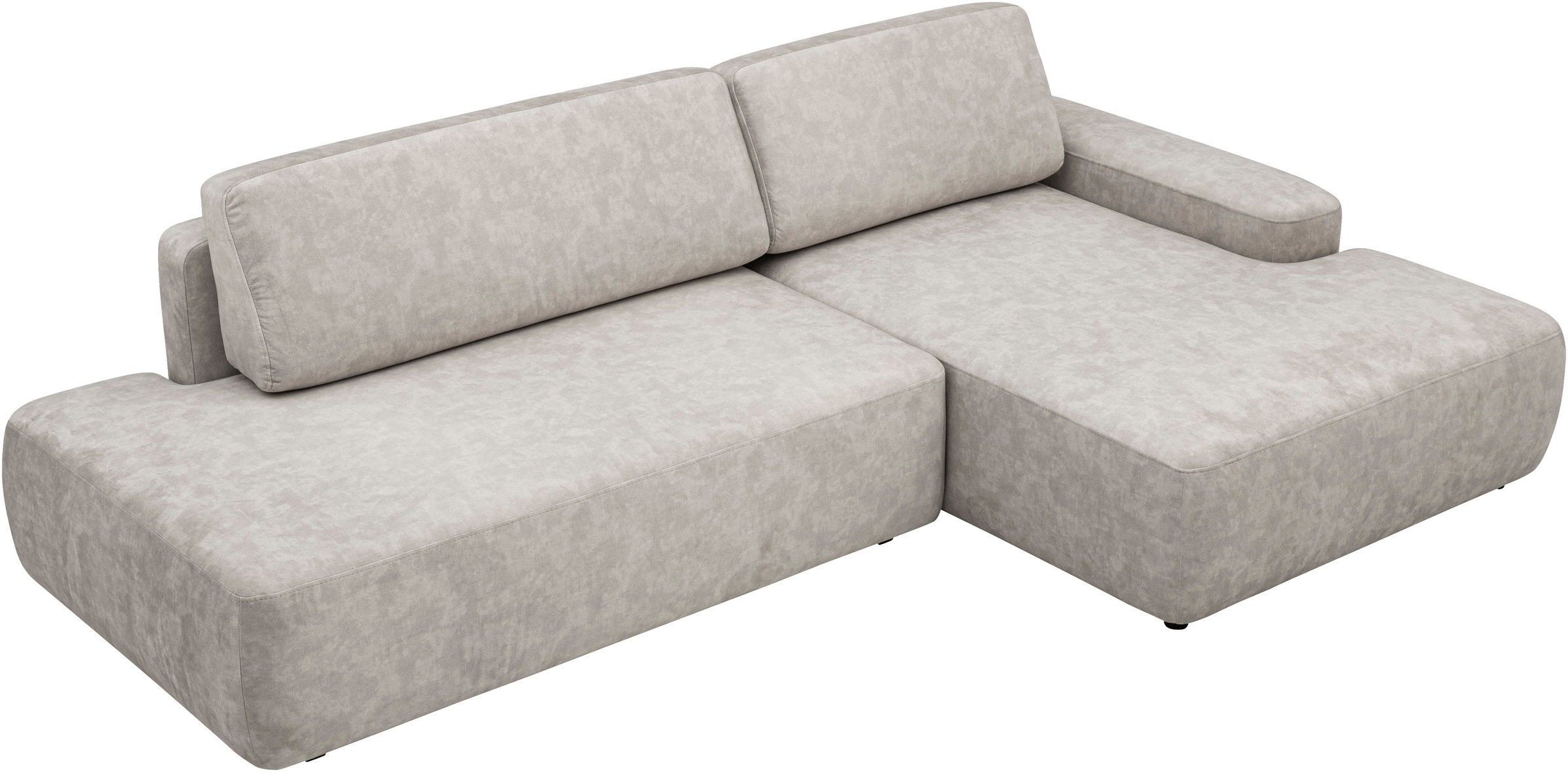 INOSIGN Ecksofa »TORGE, Schlafsofa Cord, Samtvelours u. Strukur fein, Couch in L-Form«, Schlaffunktion und Bettkasten, Liegefläche: 210x125 cm, neues Design
