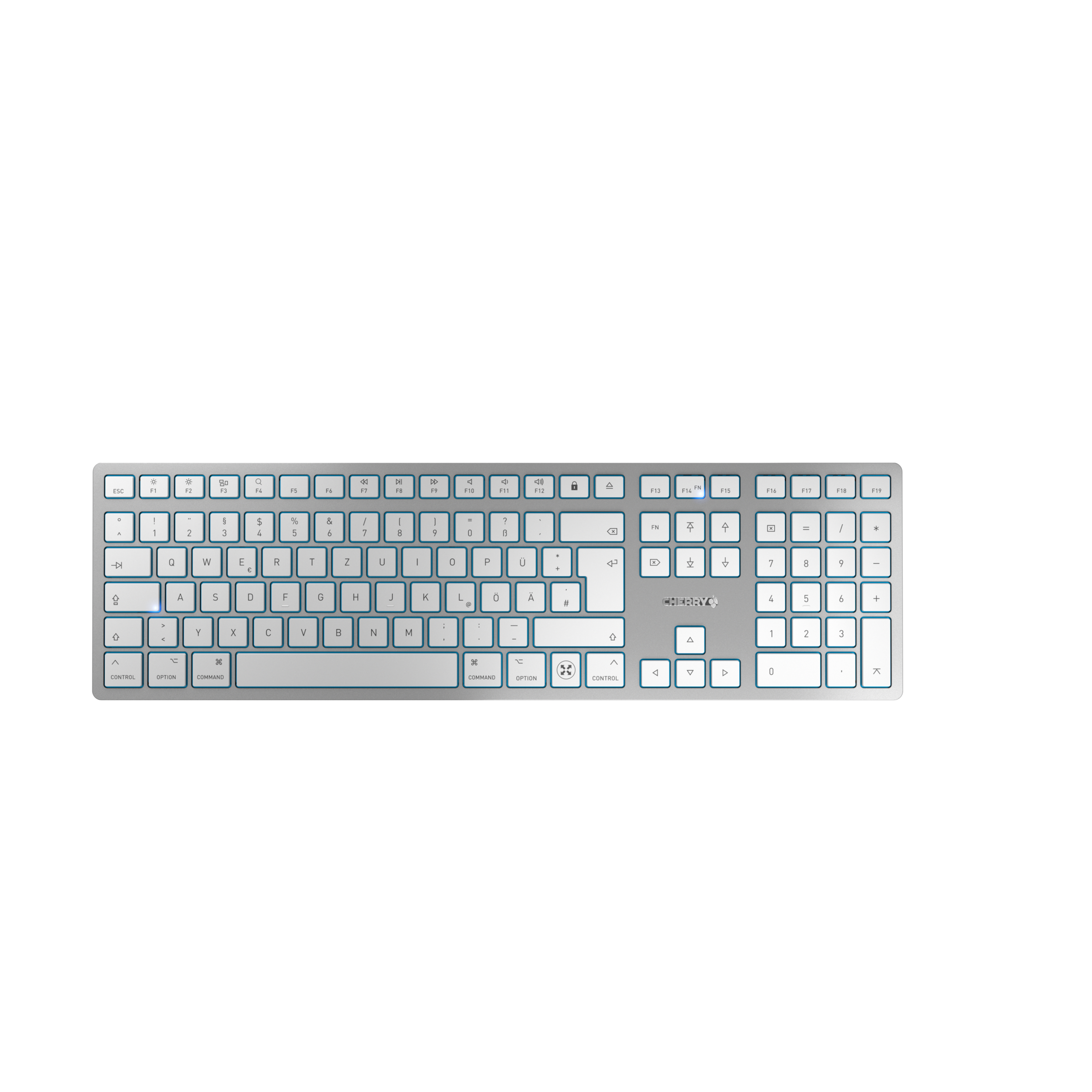 Cherry Wireless-Tastatur »KW 9100 SLIM FOR MAC«, kabellos, wiederaufladbar