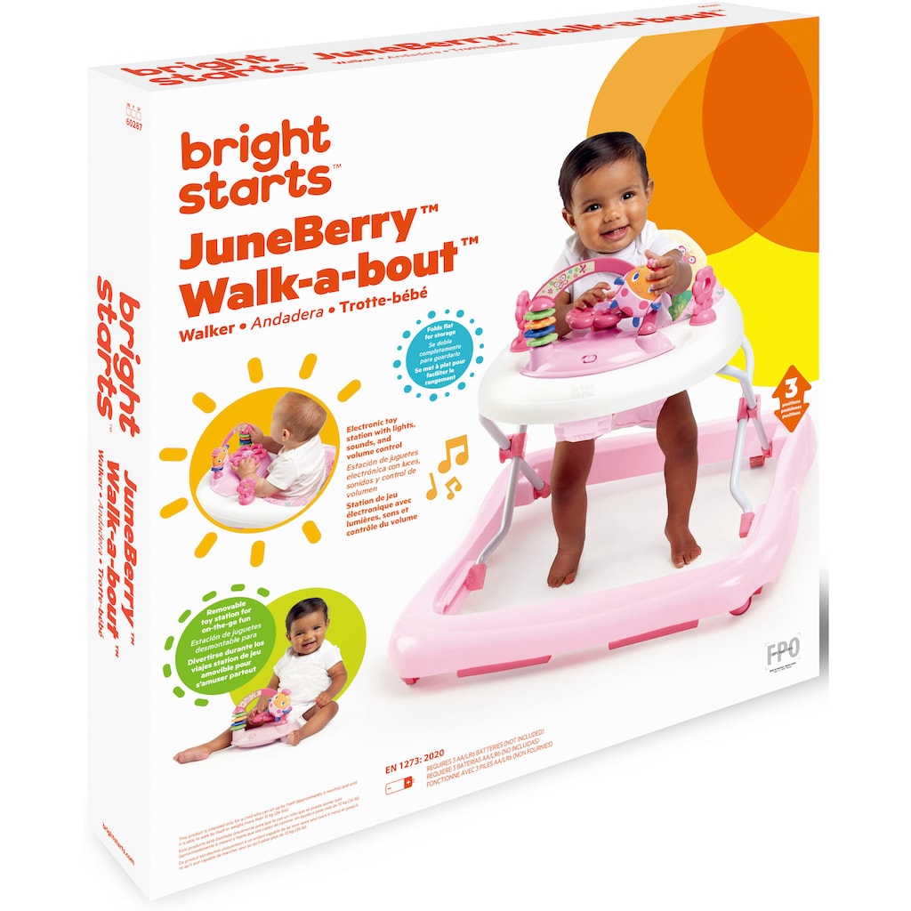 Bright Starts Lauflernhilfe »JuneBerry Walk-a-bout™«, mit Licht und Sound