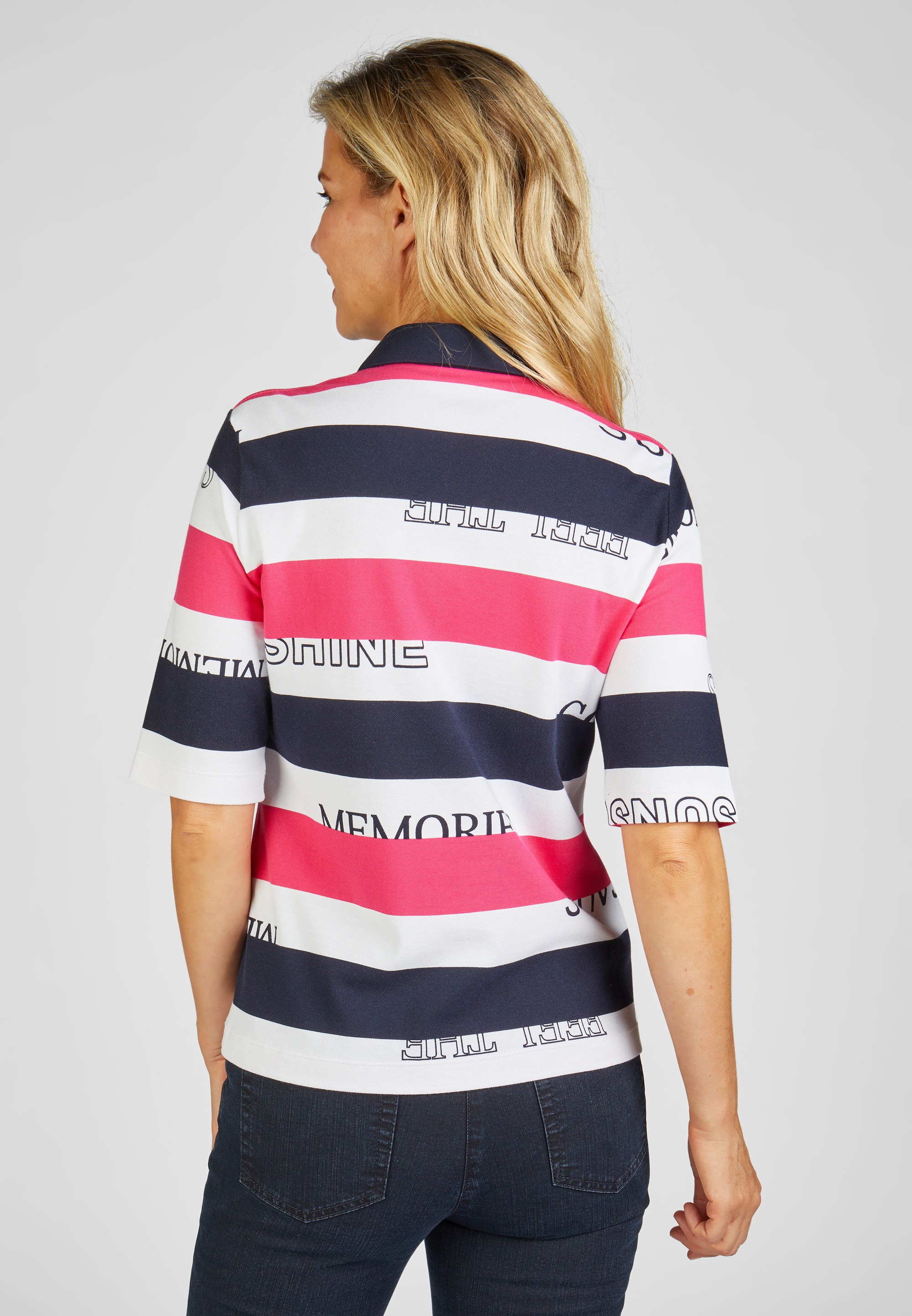 Rabe Print-Shirt »Rabe Poloshirt mit Blockstreifen«
