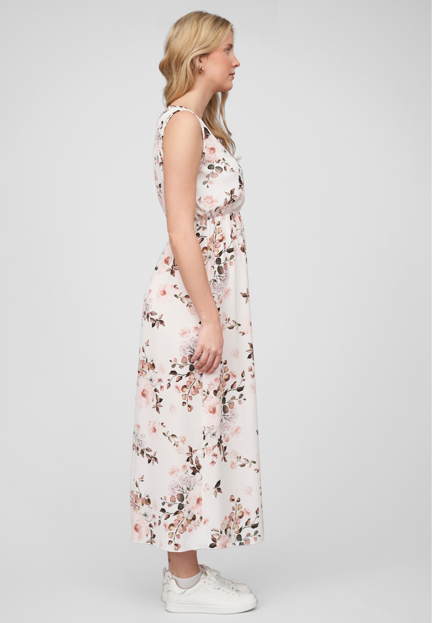 CLOUD 5IVE Shirtkleid »CLOUD 5IVE Maxi Kleid in Wickeloptik mit Blumen All Over Print« 1 Stk. tlg.