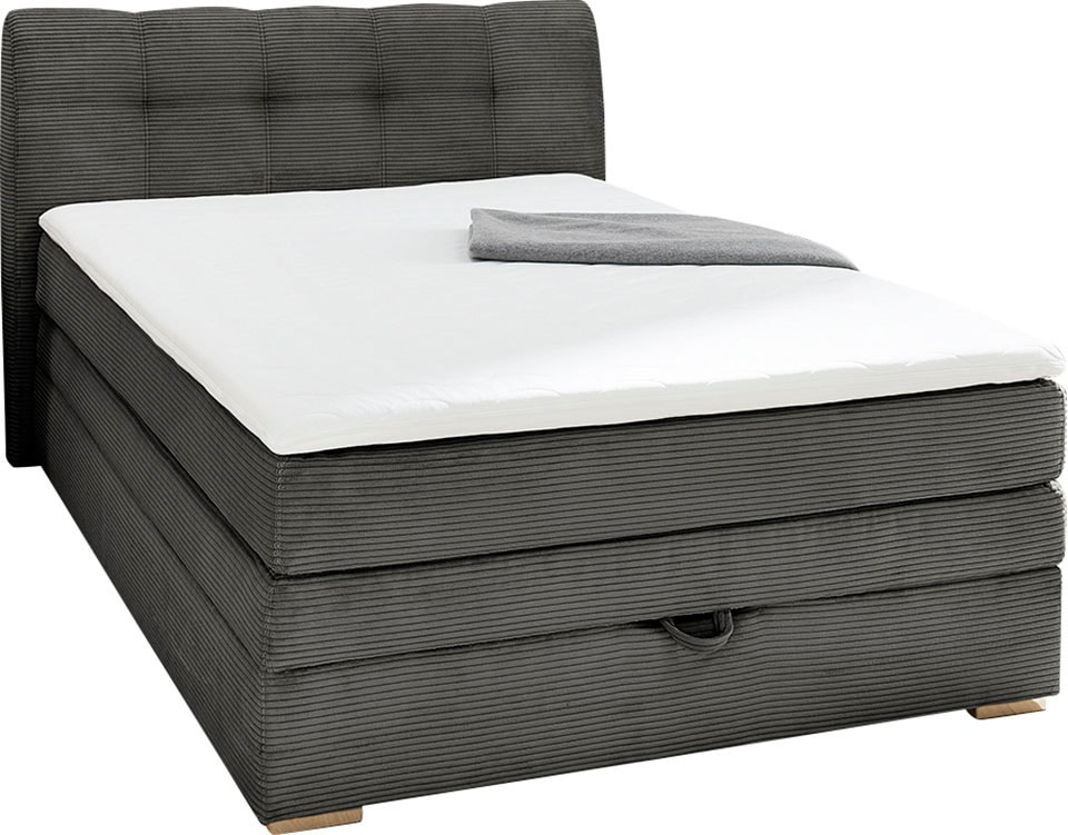Jockenhöfer Gruppe Boxspringbett »Amelie«, mit Bettkasten und Topper, erhältlich in 120 & 140cm Breite