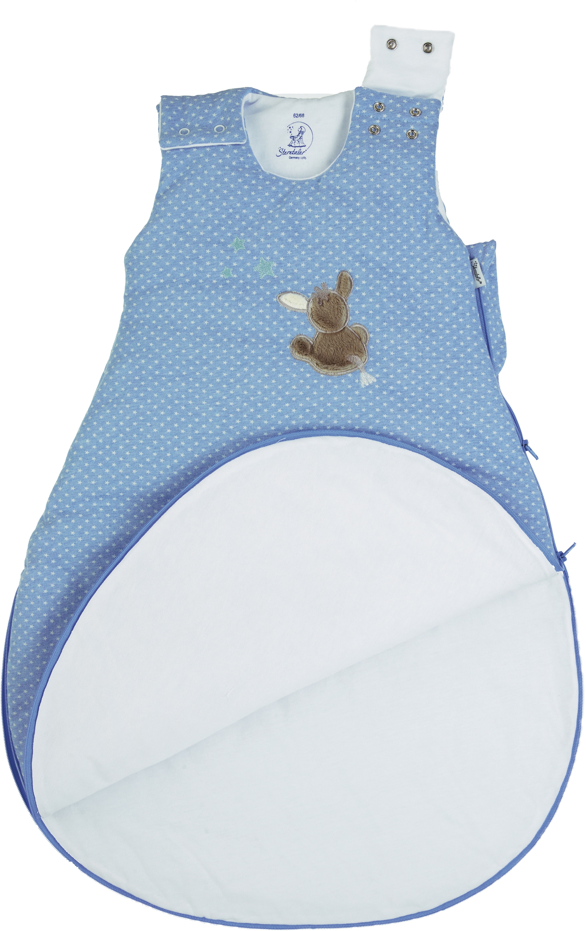 Sterntaler® Babyschlafsack »Emmi«, (1 tlg.), 2 Wege Reißverschluß, wattiert, Druckknöpfe, 3,50 TOG