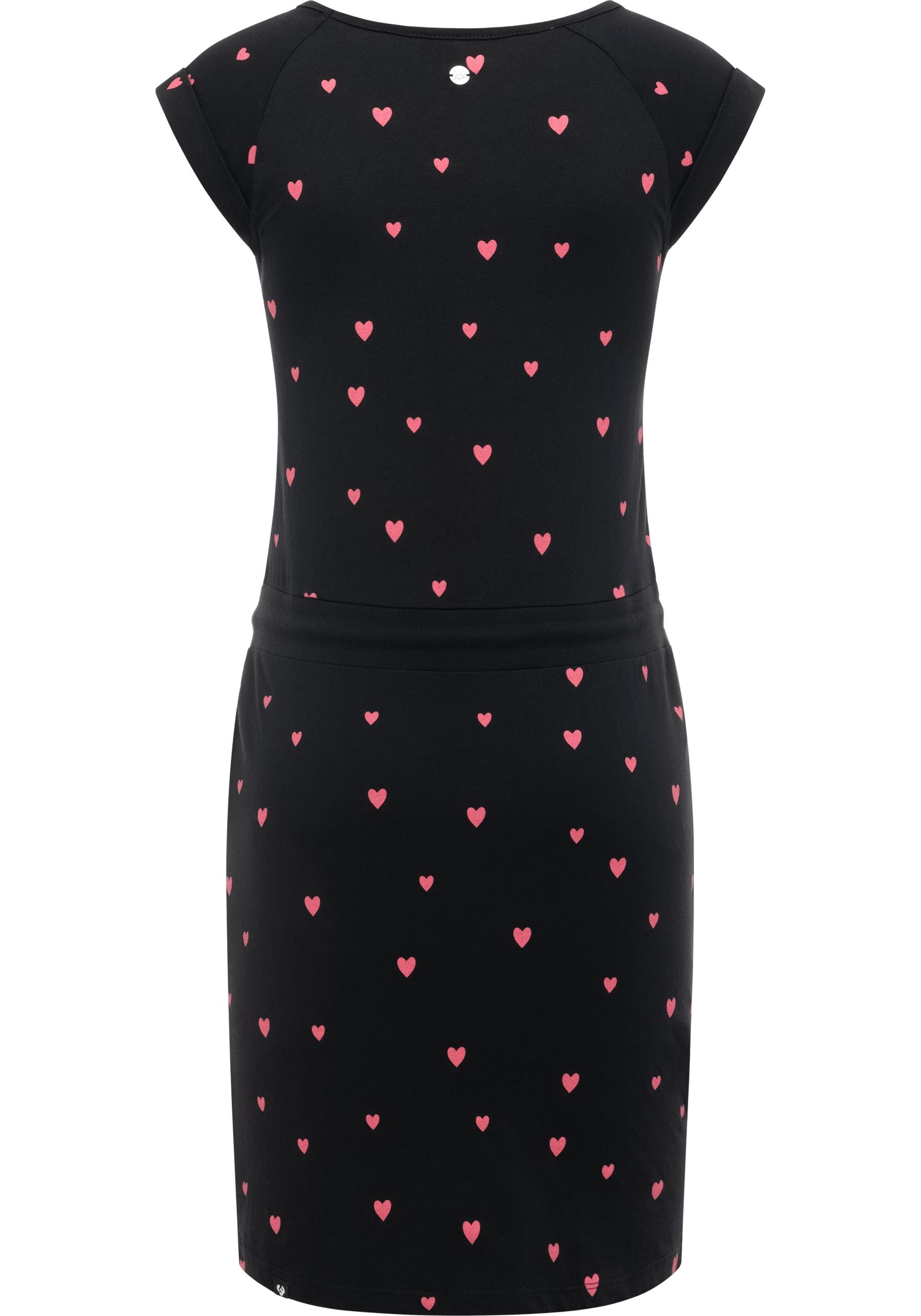 Ragwear Sommerkleid »Penelope Hearts YOUMODO« Außentaschen | Eingrifftaschen leichtes Baumwoll Kleid mit verspieltem Print