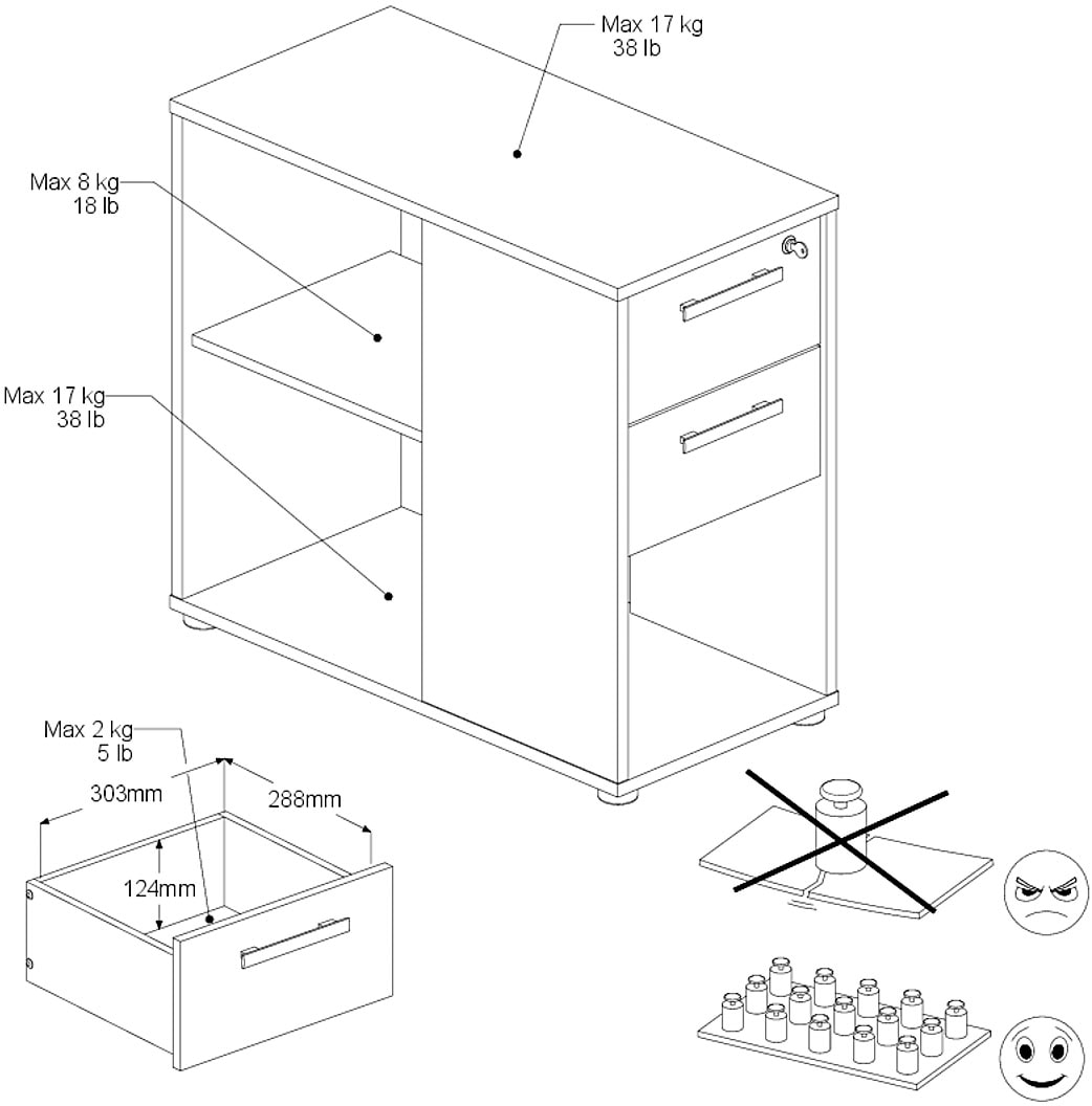 Parisot Büromöbel-Set »Start Up« Set, 1-tlg., 2 tlg. Gesamtarbeitsfläche 189 x 80cm