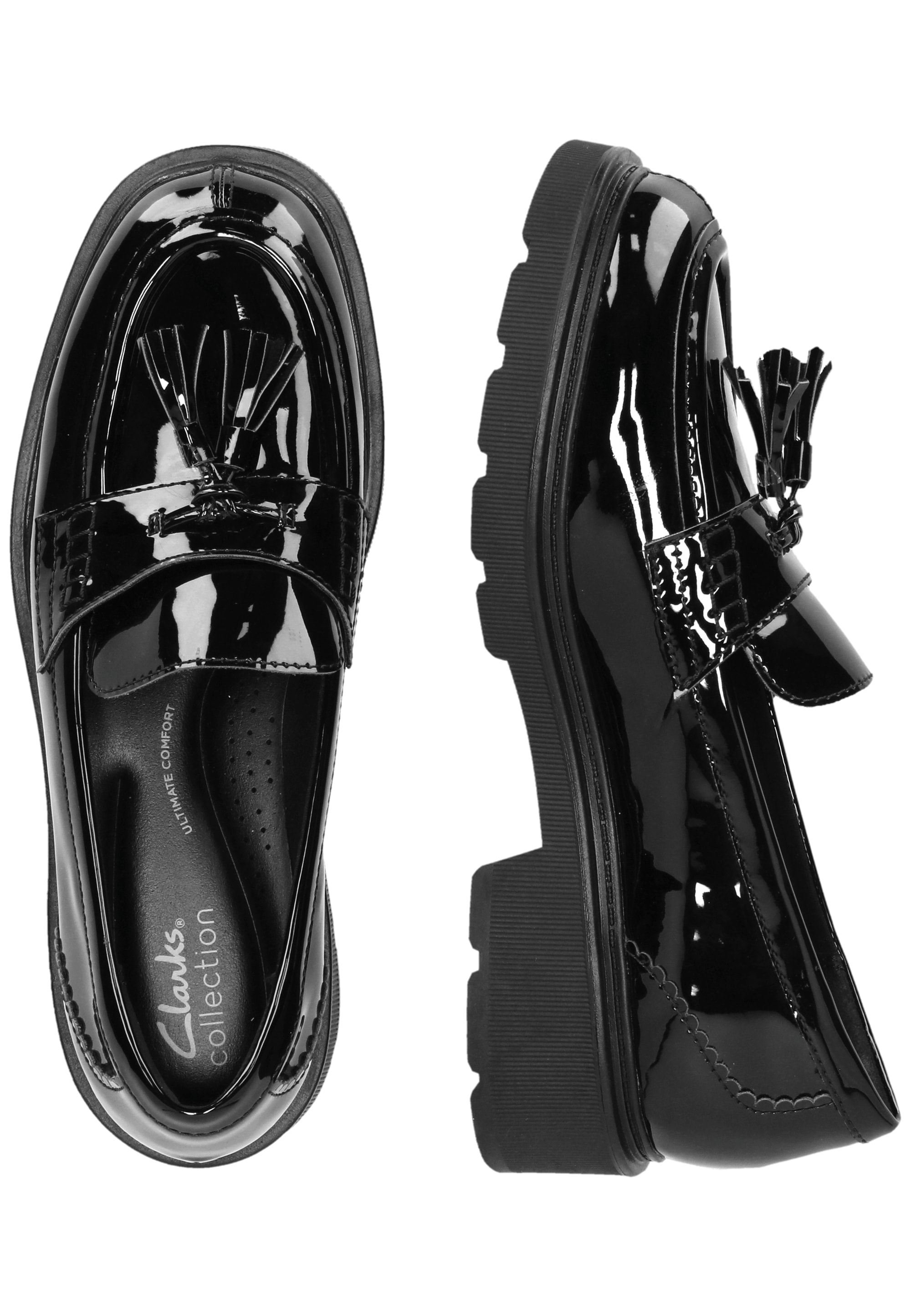 Clarks Slipper »Lauryl Tassel«, mit dekorativem Quastenakzent