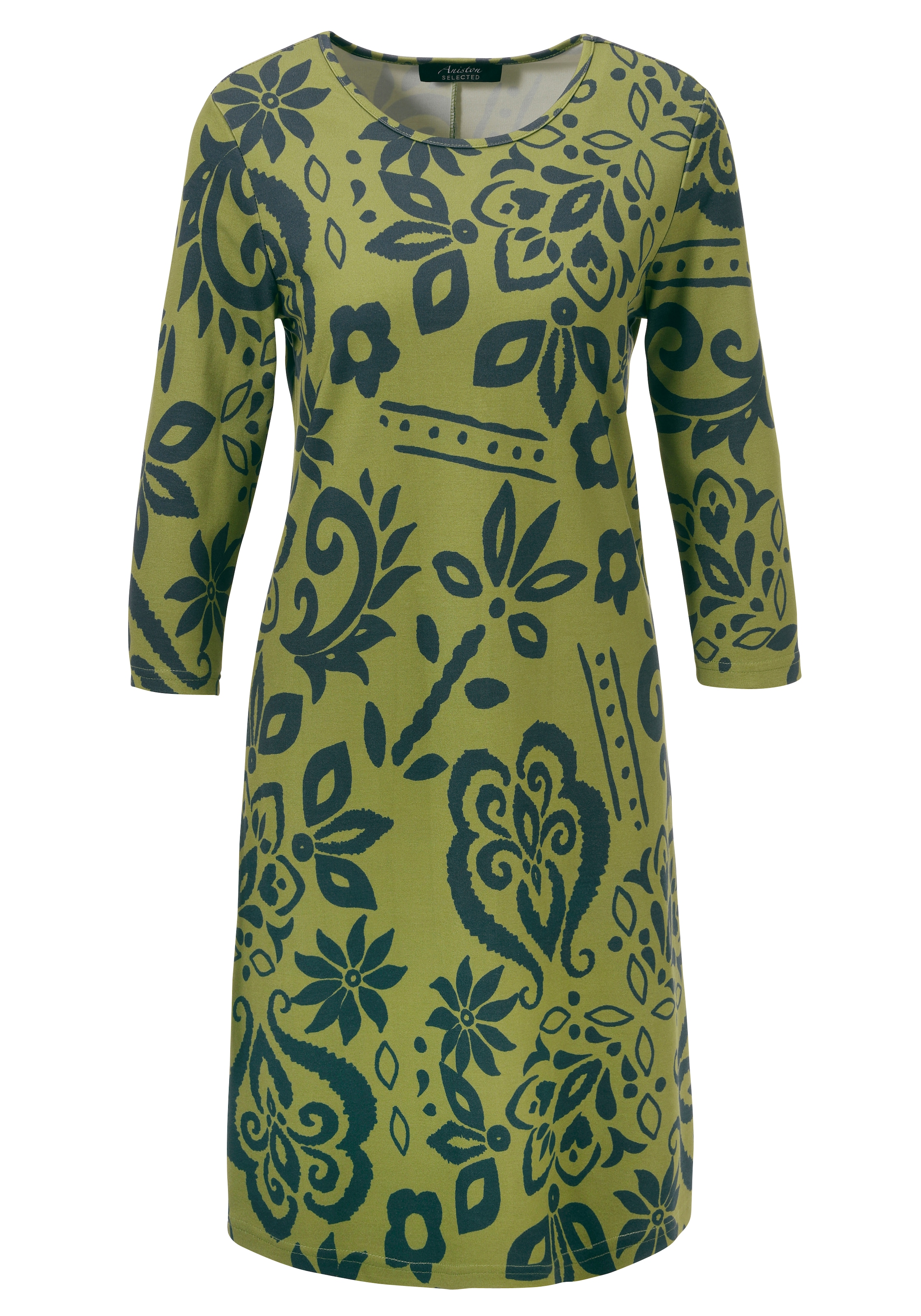 Aniston SELECTED Jerseykleid, mit fantasievollem Blütendruck Allover - NEUE KOLLEKTION