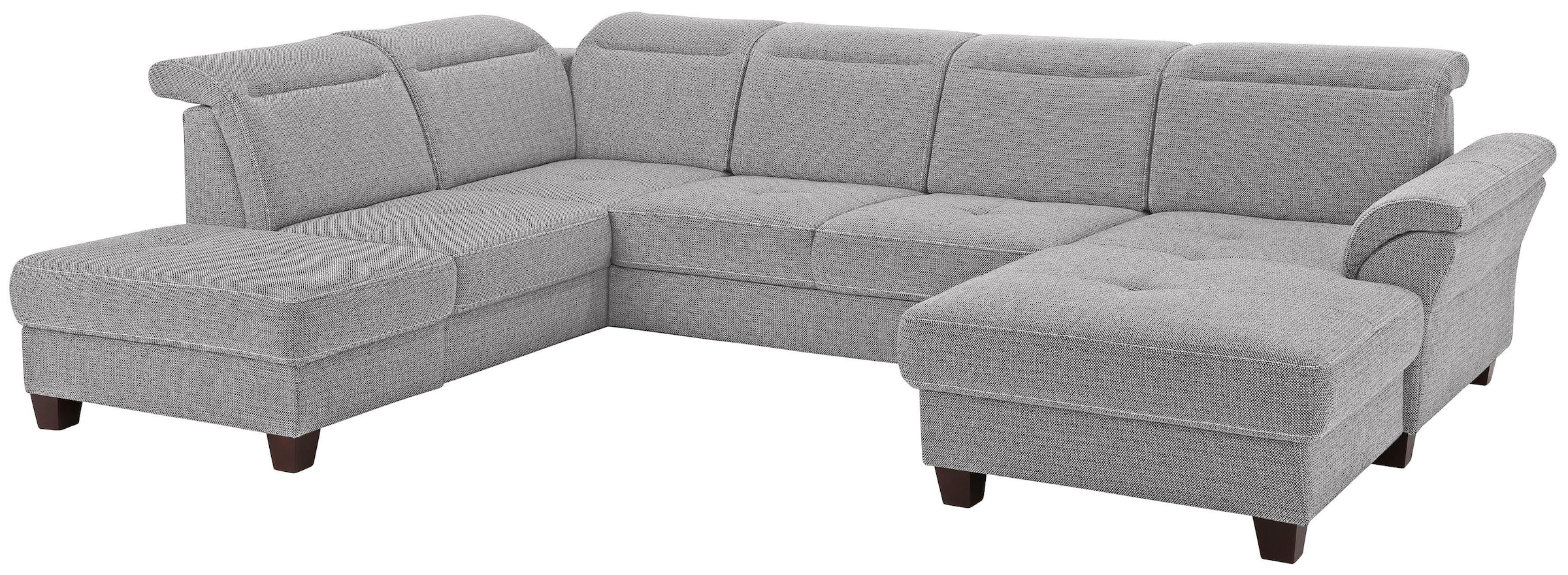 Home affaire Wohnlandschaft "Solvei U-Form" Sitztiefenverstellung und Feder günstig online kaufen