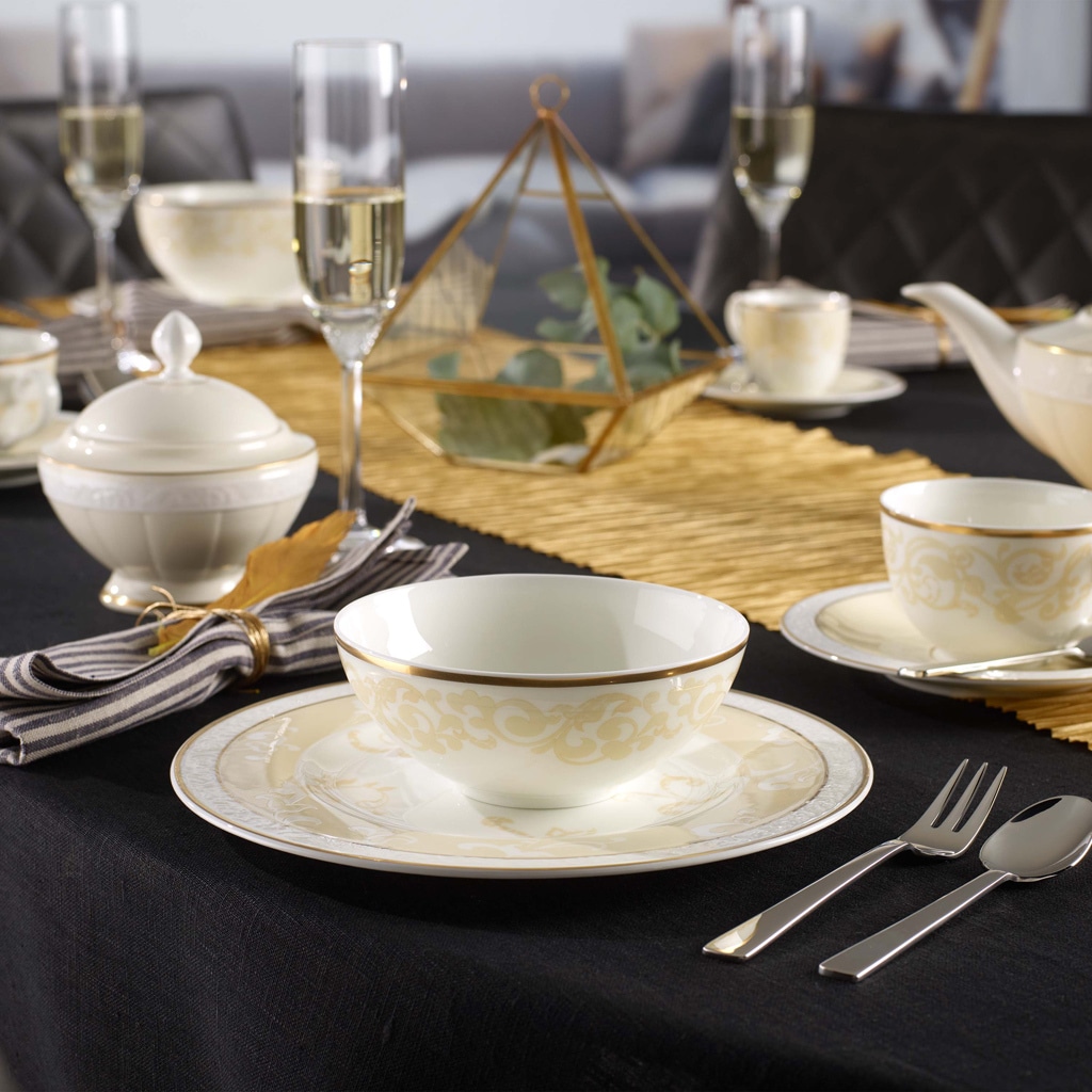 Villeroy & Boch Schale »Dessertschalen Ivoire ø 13 cm 6er Set weiß-gold«