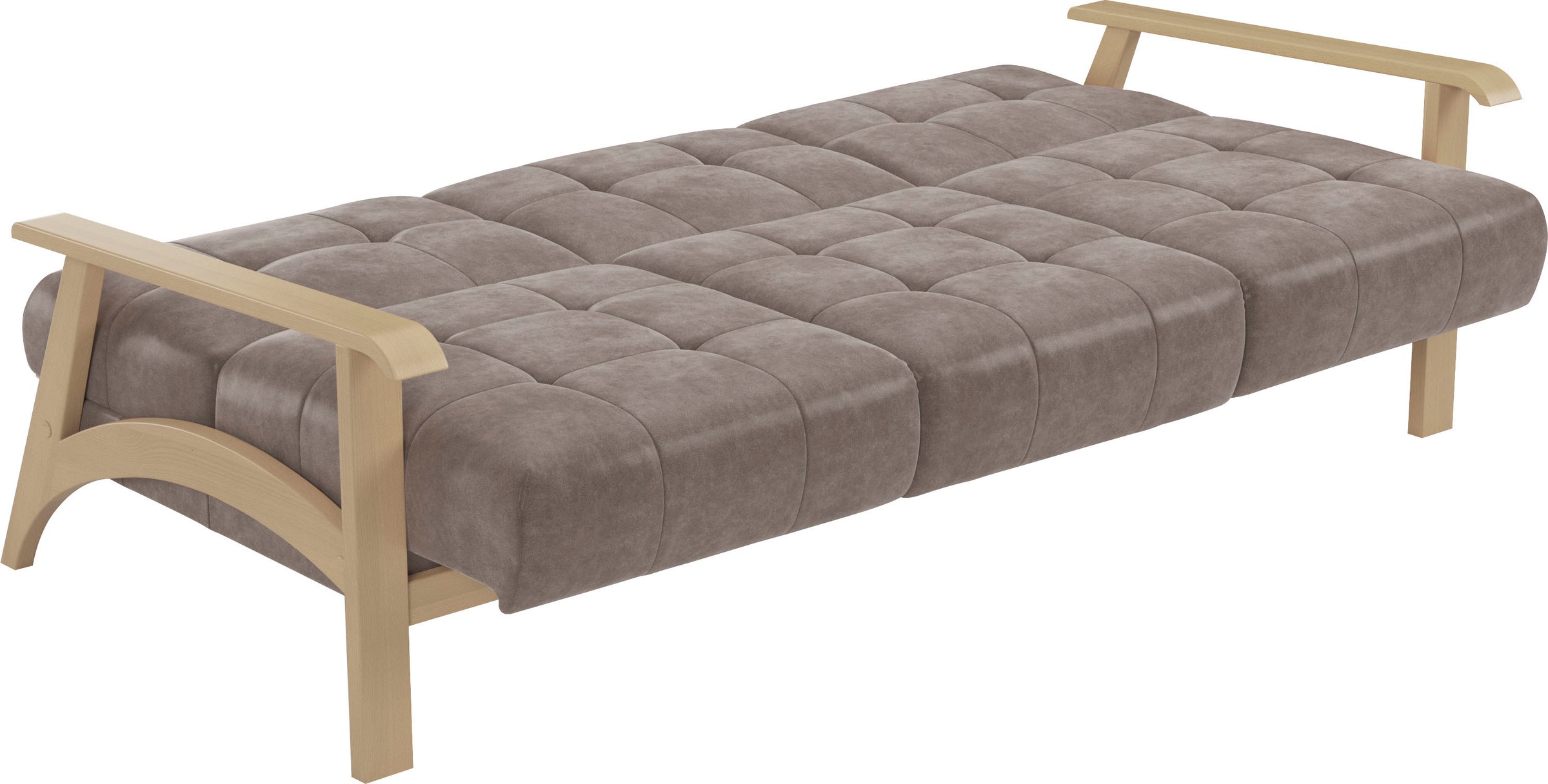 sit&more 3-Sitzer »Billund«, Armlehnen aus Buchenholz in natur, verschiedene Bezüge und Farben