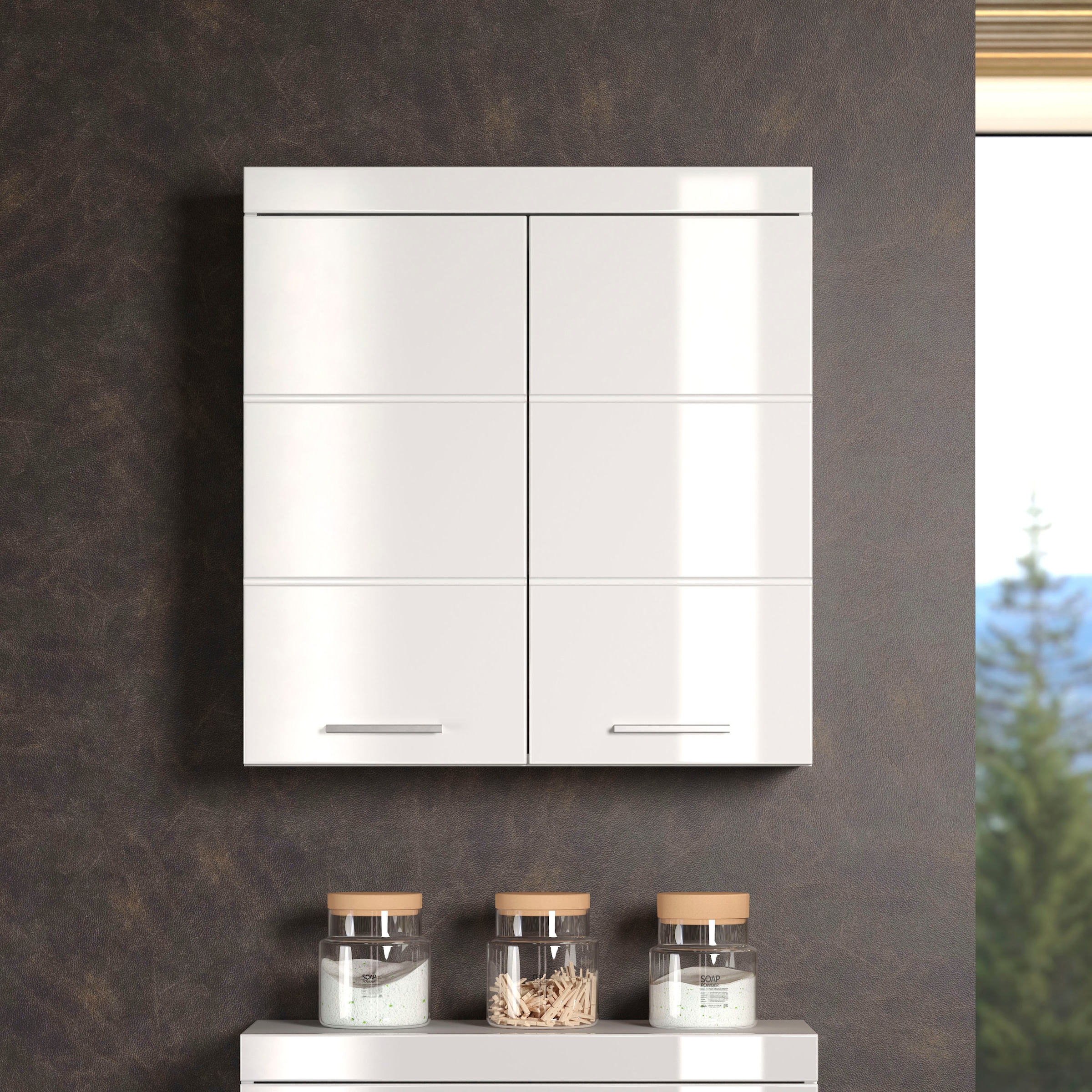 welltime Hängeschrank »Avena« Badschrank mit 1 Tür & 1 Boden - (B/T/H) 37/23/77 cm