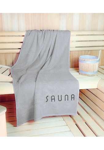 Saunatuch »Wellness, Karo, Sauna«, (1 St.), leichte Qualität, verschiedenen Designs,...