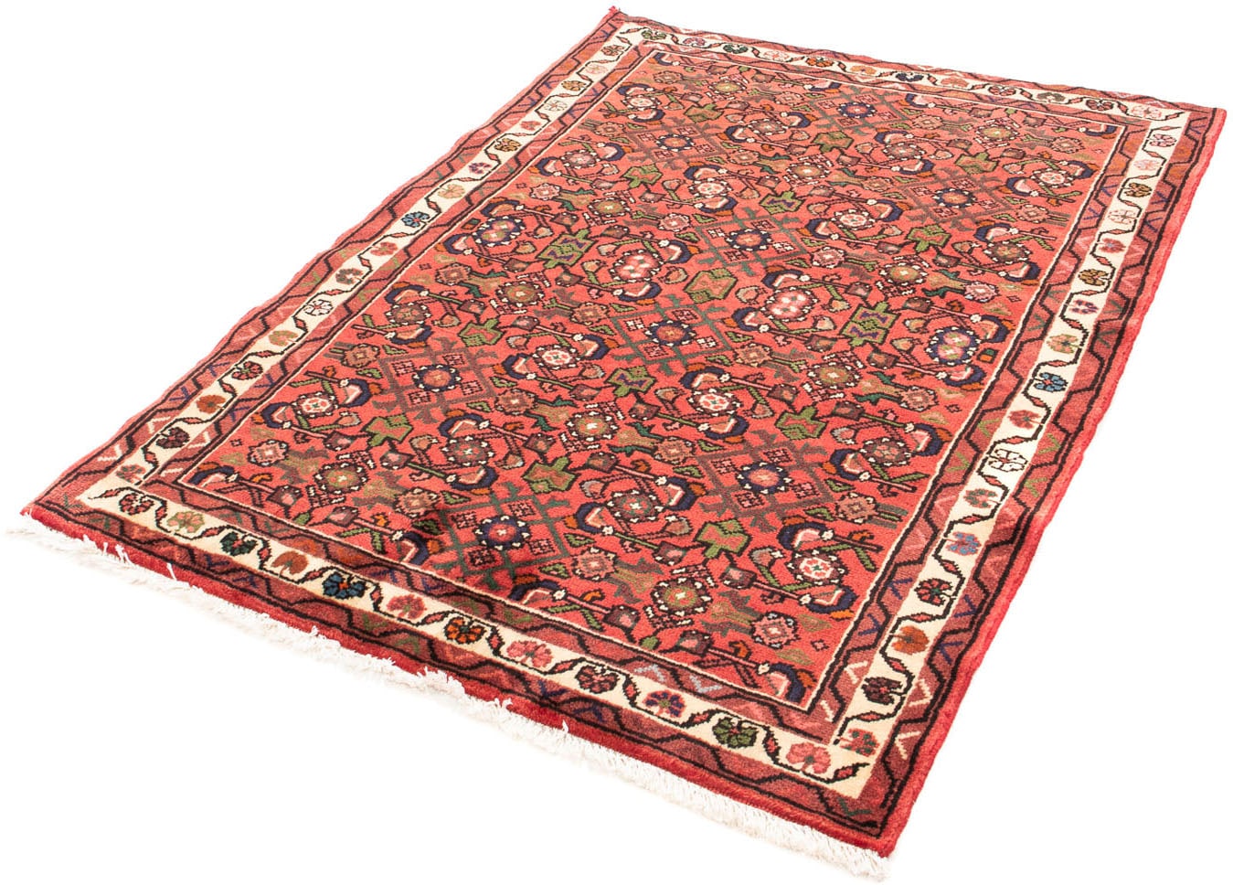 morgenland Orientteppich "Perser - Nomadic - 146 x 107 cm - rot", rechteckig, 10 mm Höhe, Wohnzimmer, Handgeknüpft, Einz