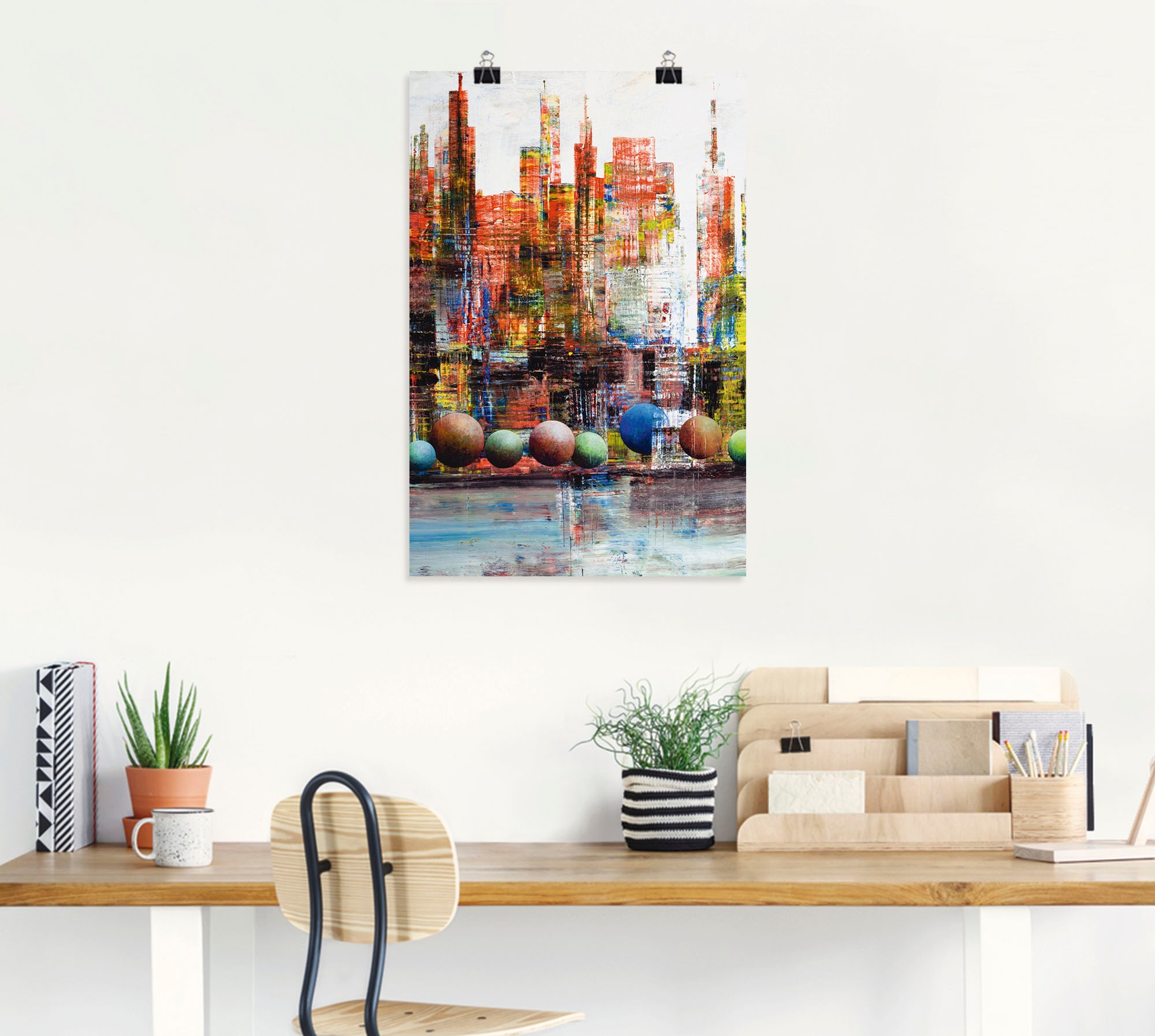 Artland Wandbild »New York Stadtansicht«, Amerika, (1 St.), als Leinwandbild, Wandaufkleber in verschied. Größen