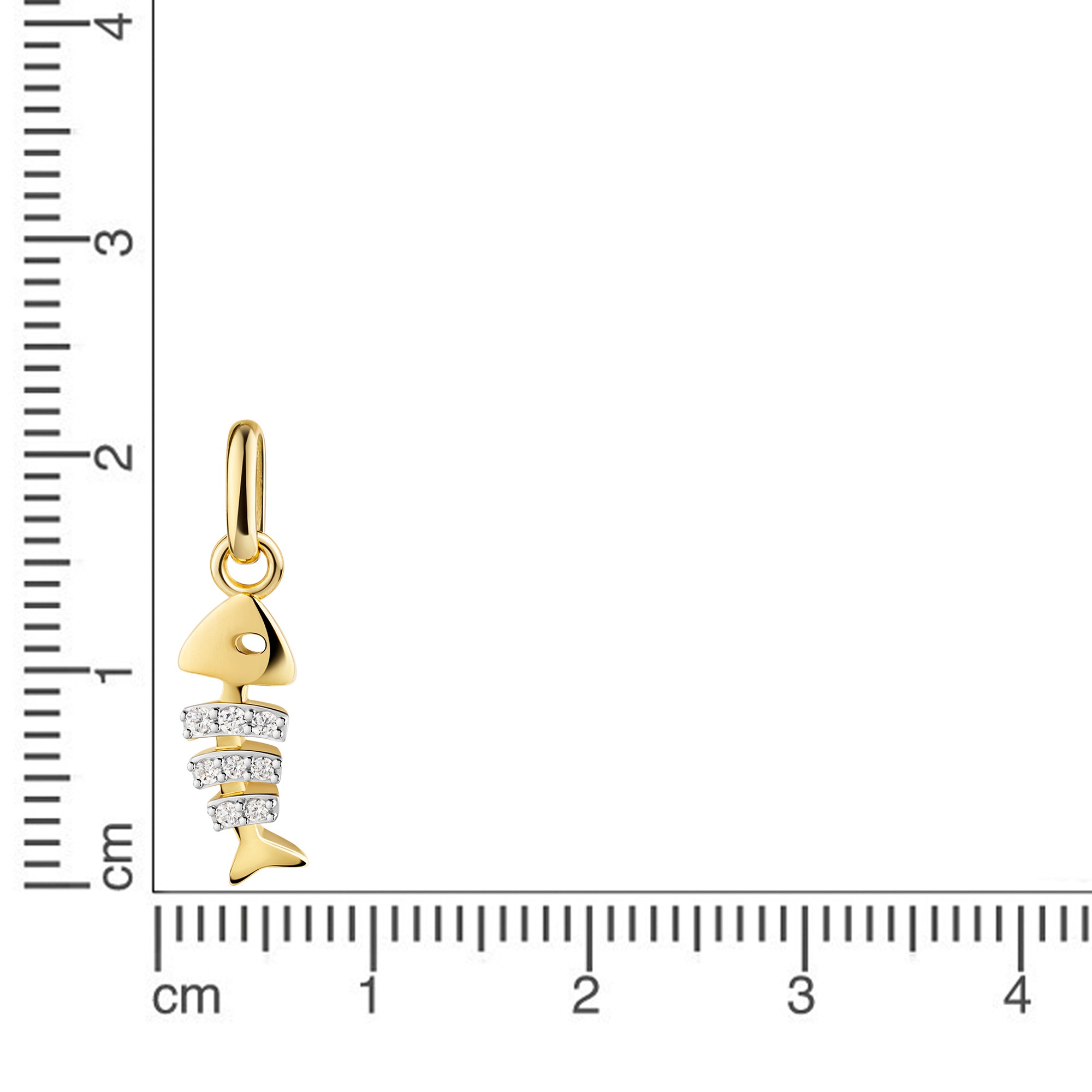 Firetti Kettenanhänger »Schmuck Geschenk Gold 333 Halsschmuck Anhänger Fisch« ()  mit Zirkonia (synth.)