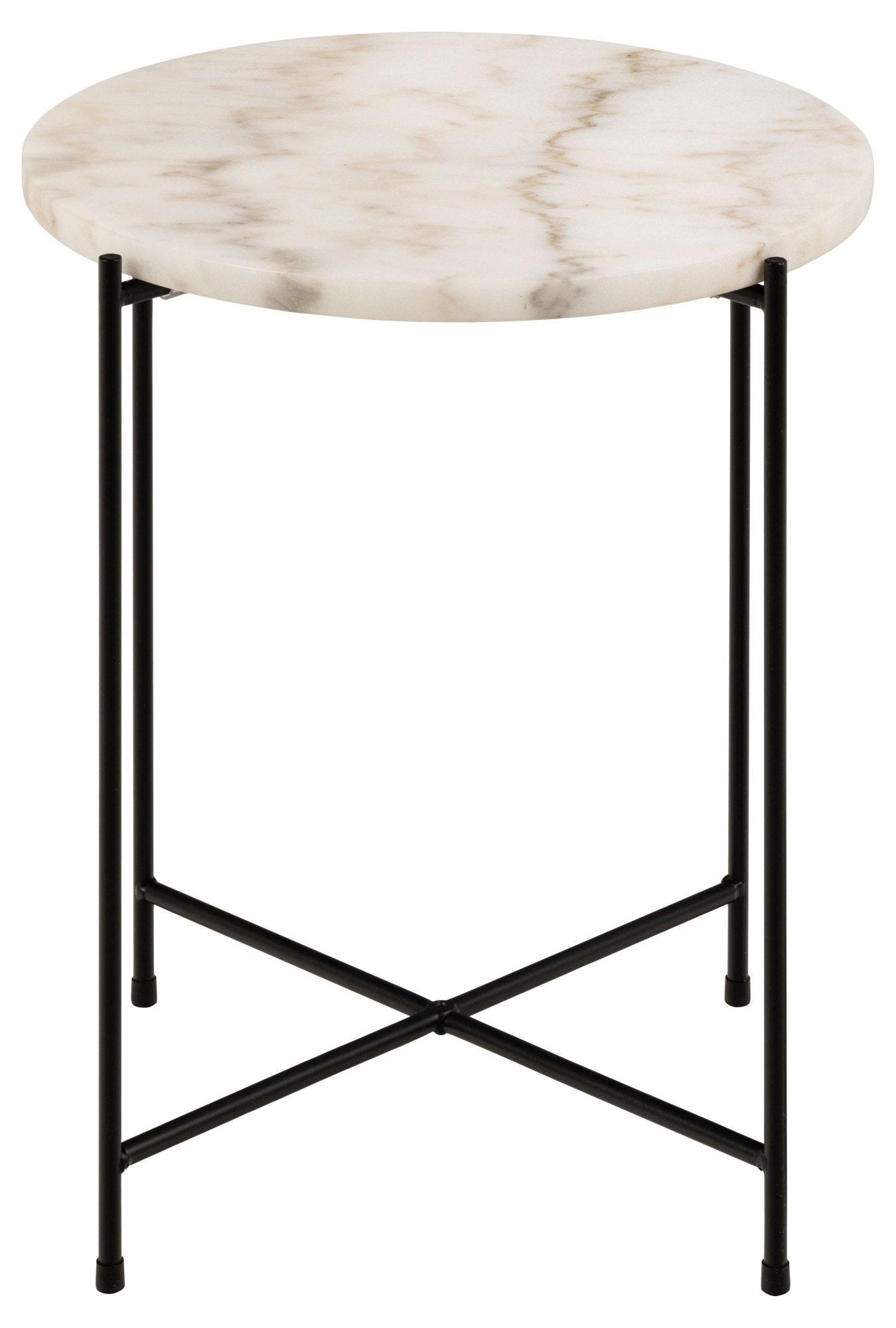 ACTONA GROUP Beistelltisch »Avila«, Ecktisch, rund, Tischplatte aus Marmorstein, T: 52 cm