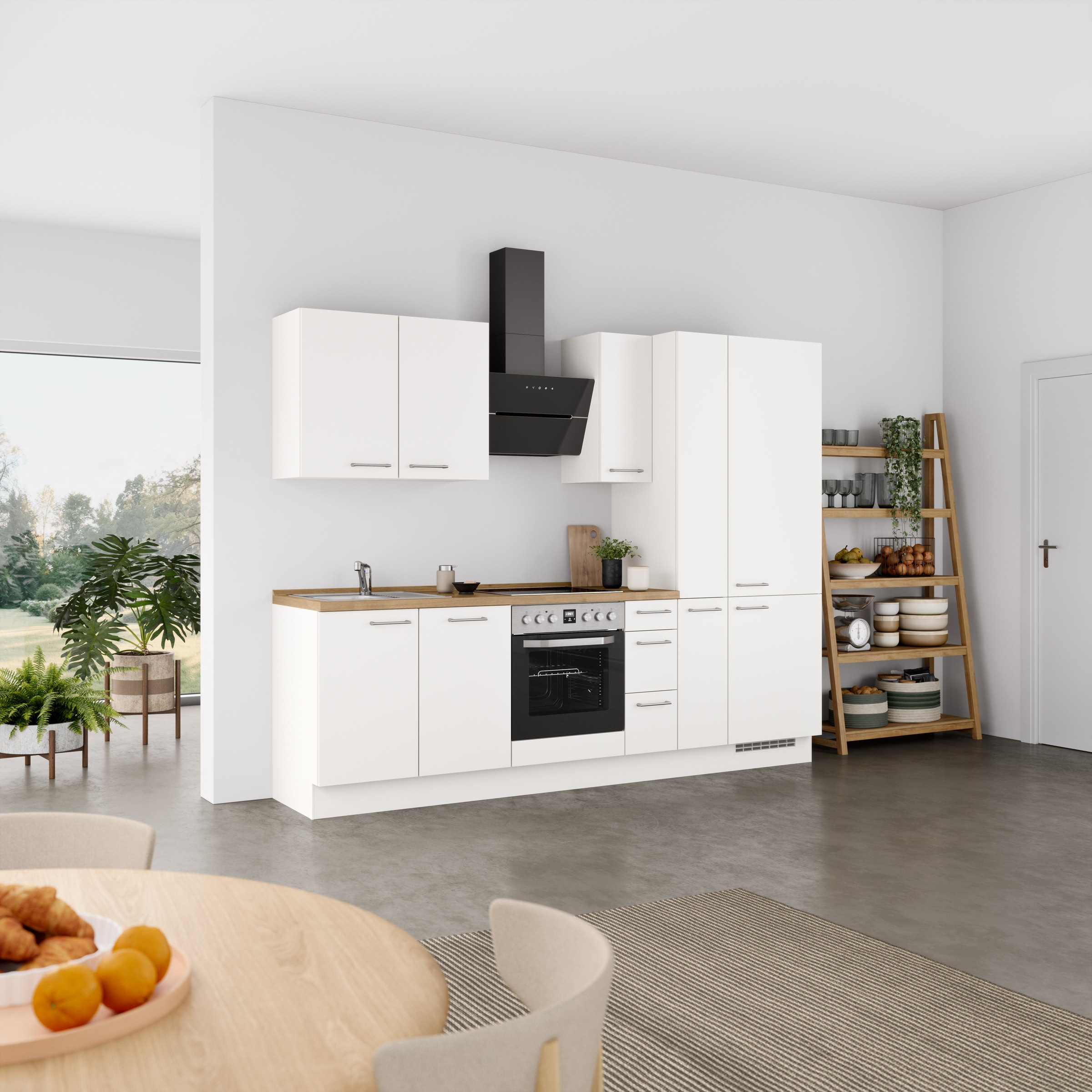 nobilia® Küchenzeile »"Laser II"«, vormontiert, Ausrichtung wählbar, Breite 270 cm, wahlw. mit E-Geräten