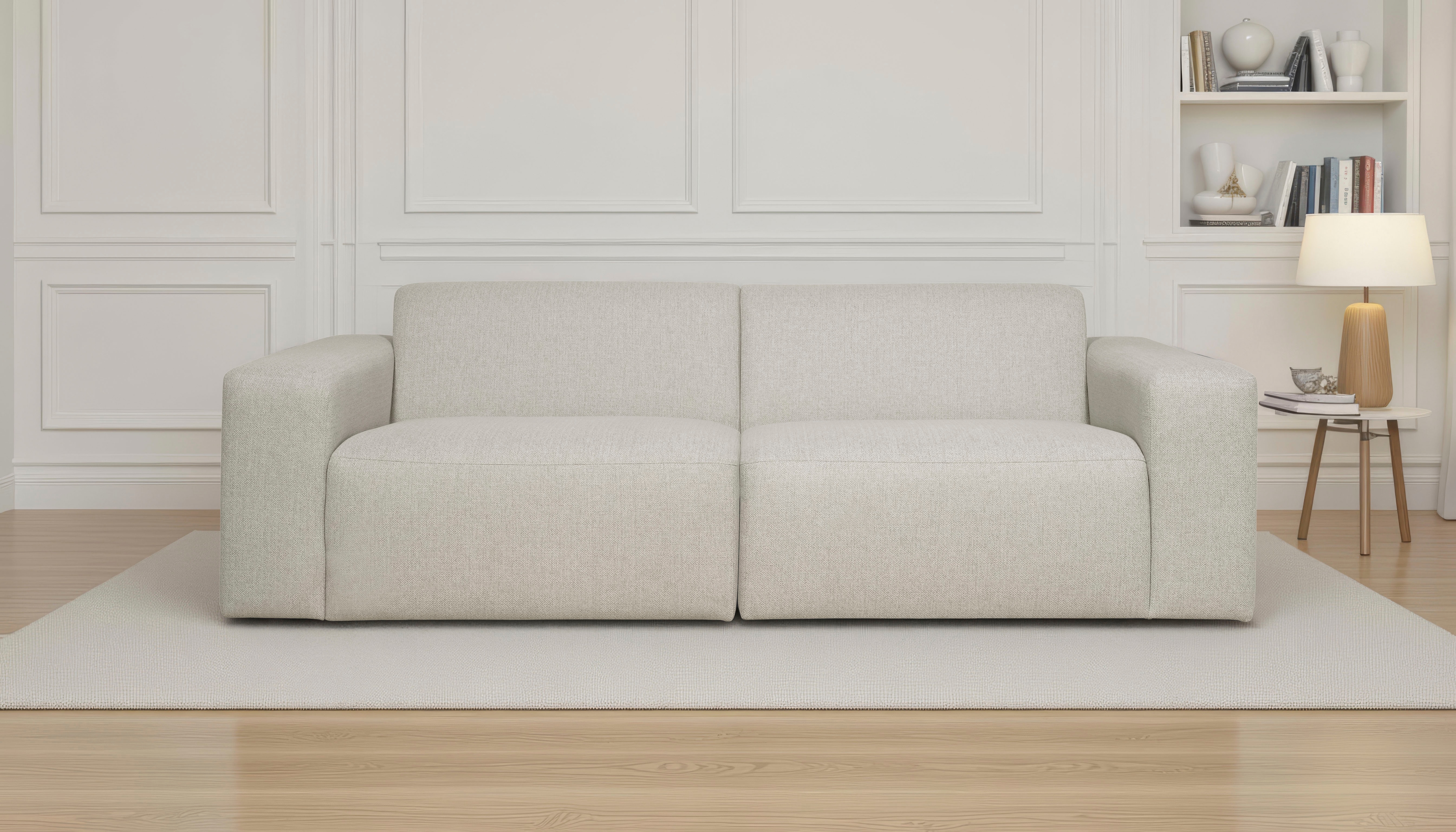 OTTO home 3-Sitzer "Koa, 228 cm, Modulsofa in Cord, Chenille, Struktur, Webstoff" Designsofa, weicher Lounge-Sitzkomfort, Welleunterfederung, bodentief