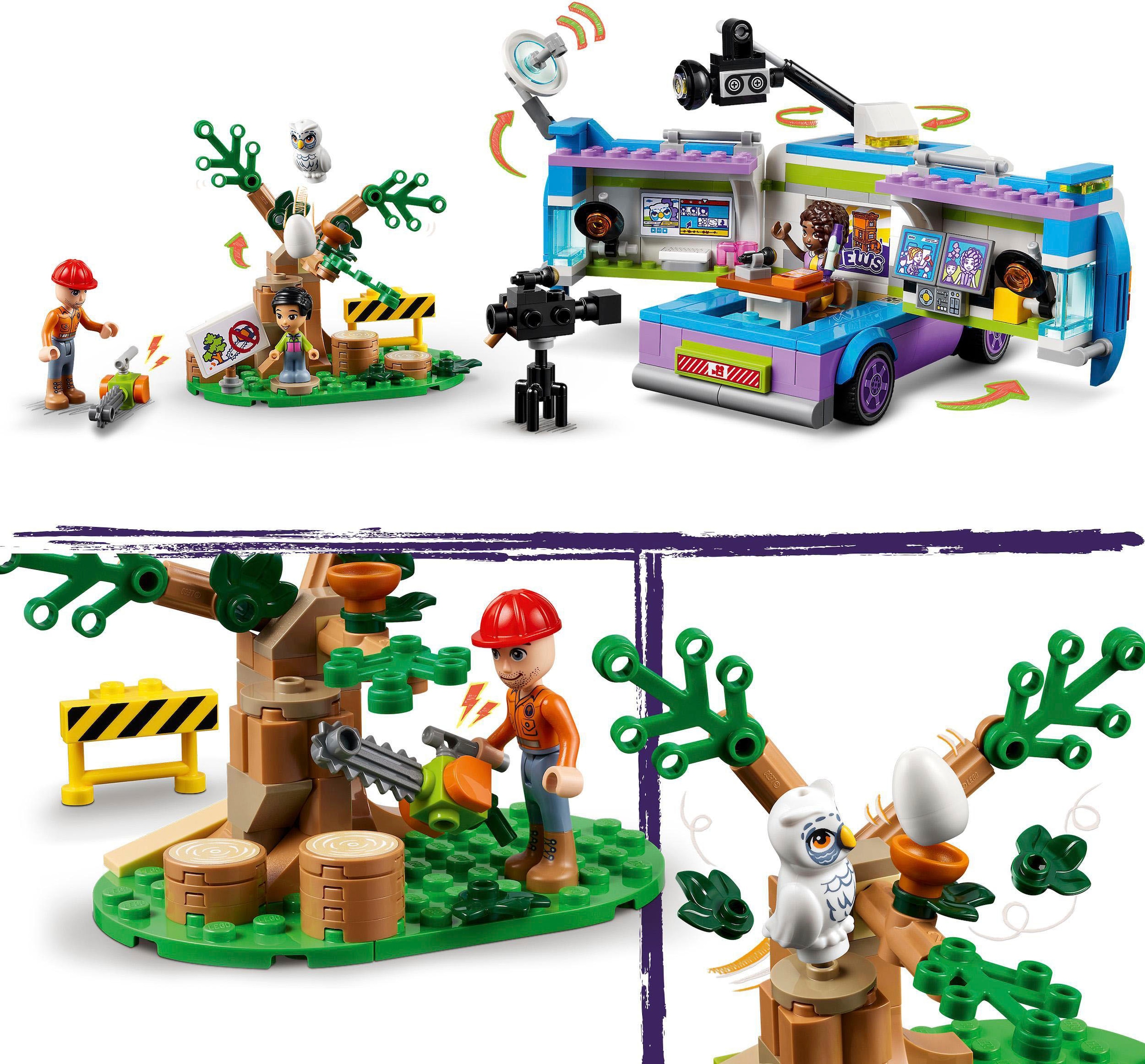 LEGO® Konstruktionsspielsteine »Nachrichtenwagen (41749), LEGO® Friends«, (446 St.), Made in Europe