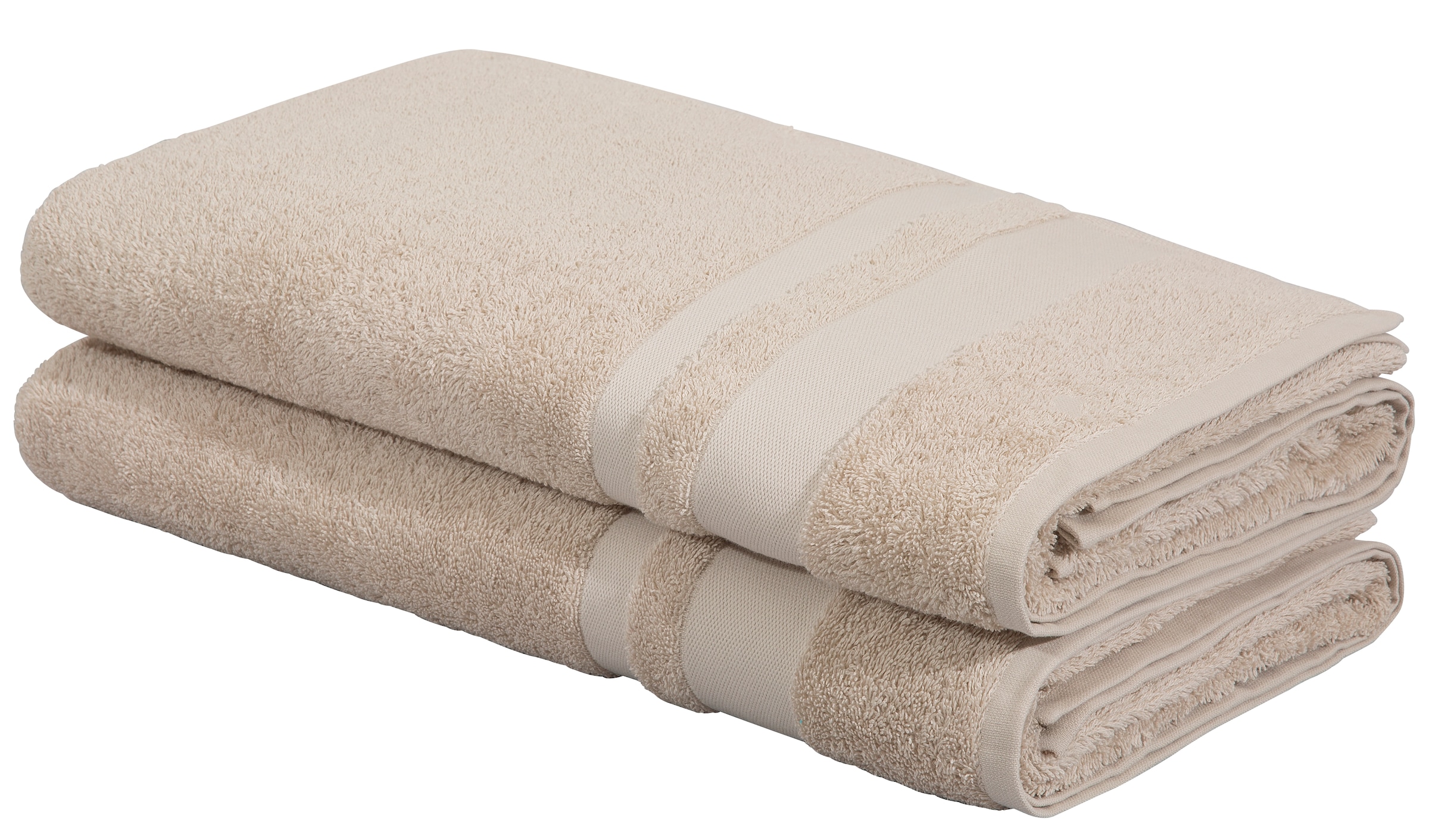 OTTO home Saunatuch "Vanessa, 2 Saunatücher, 80x200cm, in Standard- und Premium-Qualität" Handtücher mit Bordüre, 100% Baumwolle, einfarbig, weich