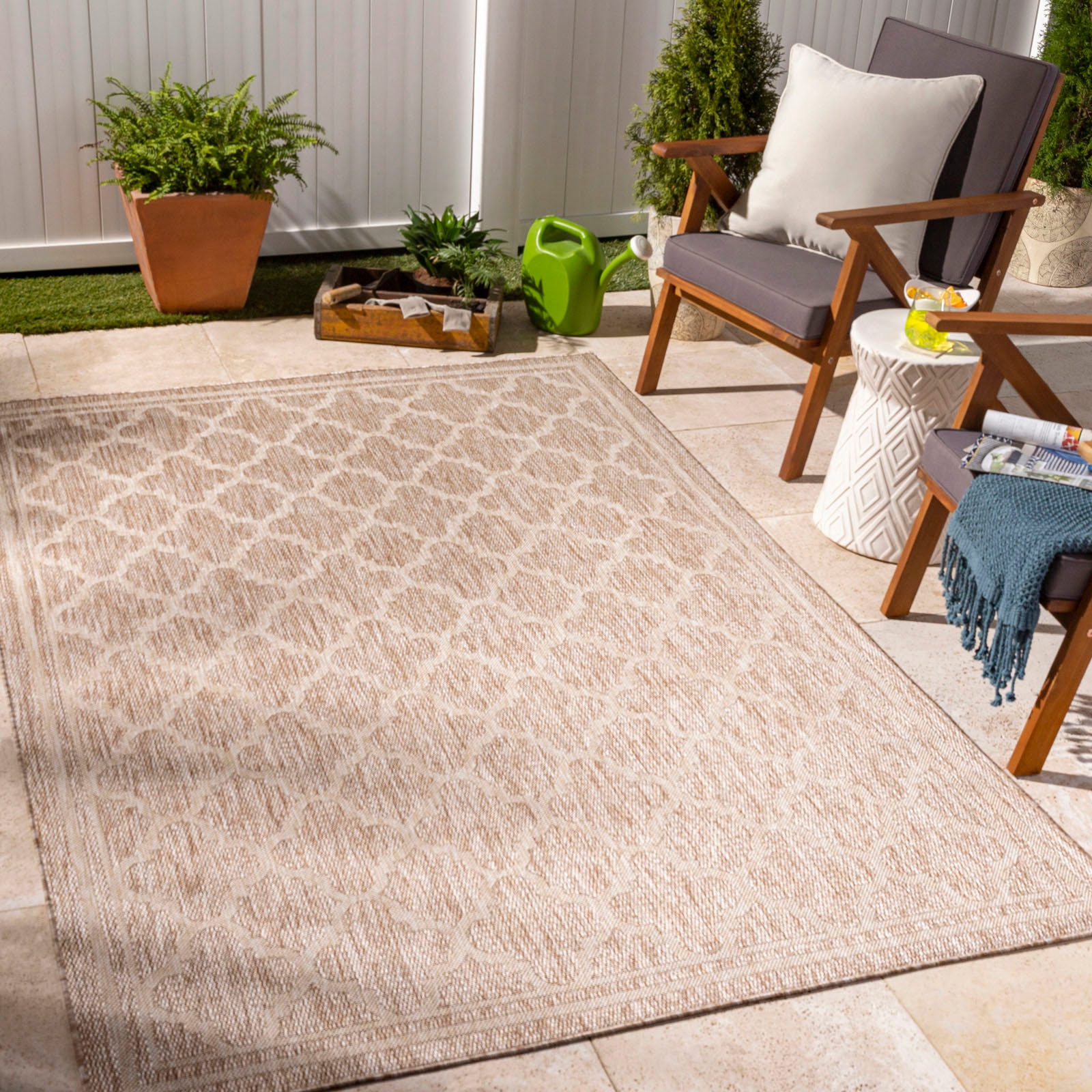 Livabliss Teppich »ORAN«, rechteckig, 4 mm Höhe, Teppich In- /Outdoor Boho Jute-Optik, Balkon,...