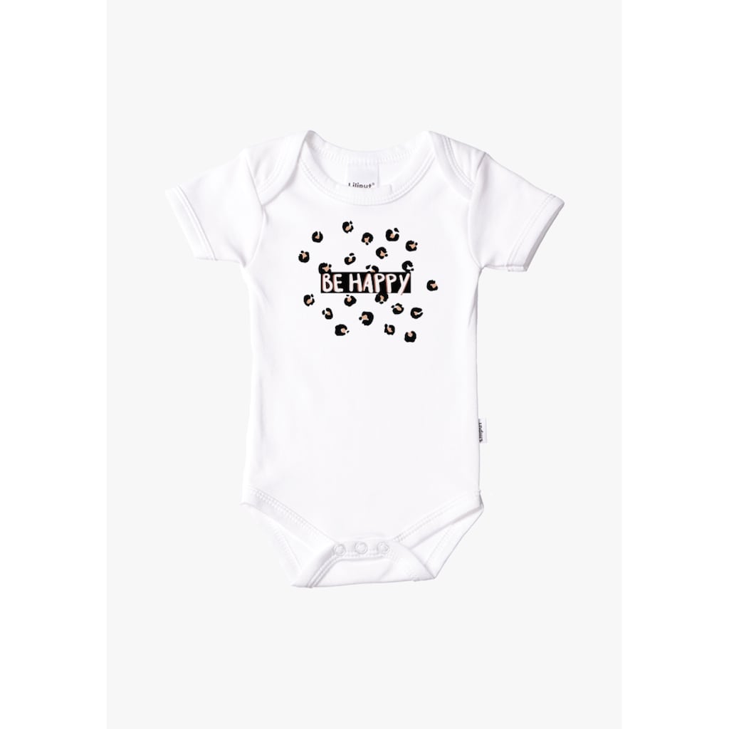Kindermode Babykleidung Jungen Liliput Body, mit fröhlichem Print weiß