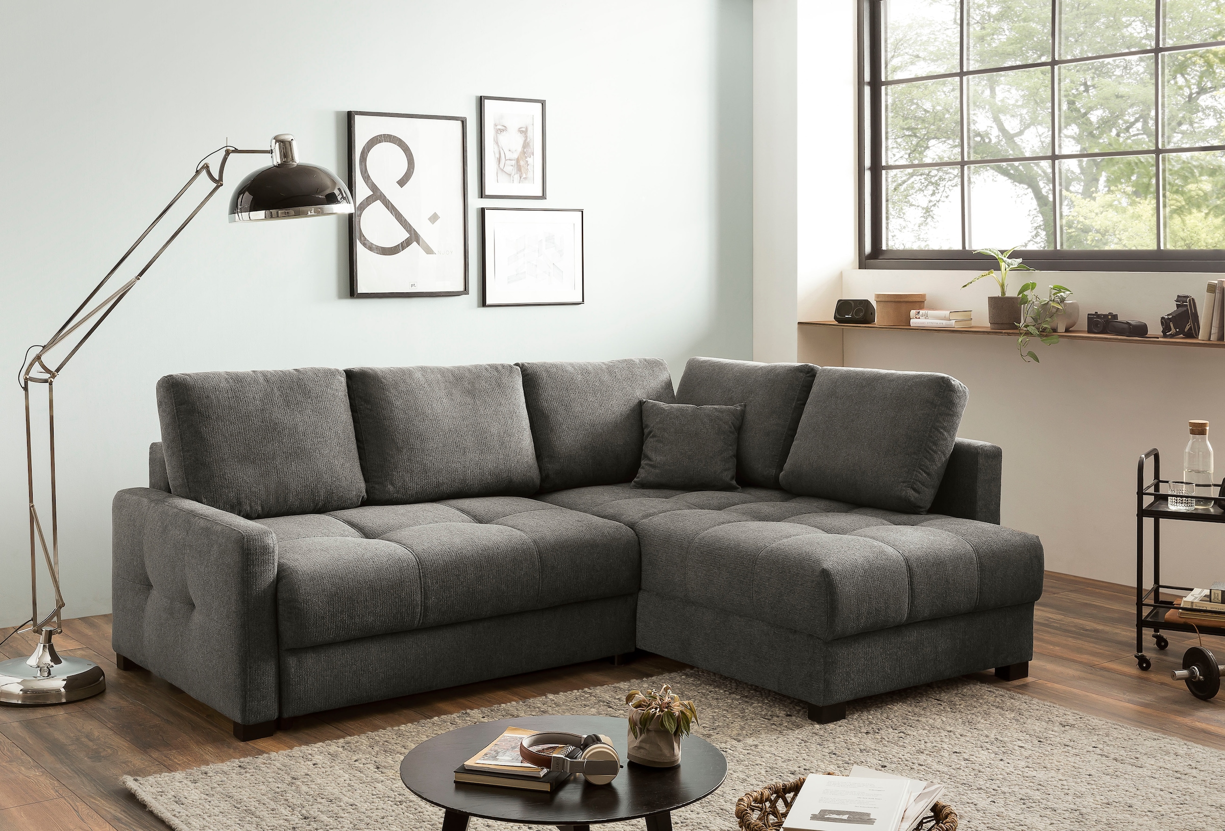 exxpo - sofa fashion Ecksofa "Chester, Boxspring Federkern-Polsterung für b günstig online kaufen