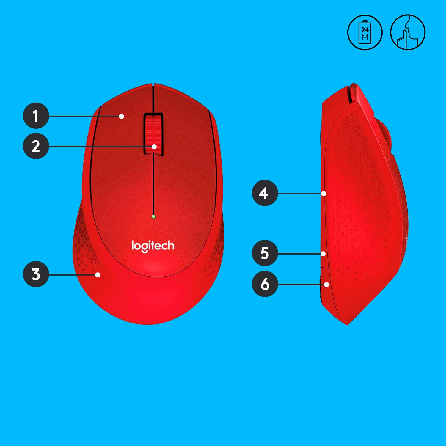 Logitech Maus »M330 SILENT PLUS«, RF Wireless