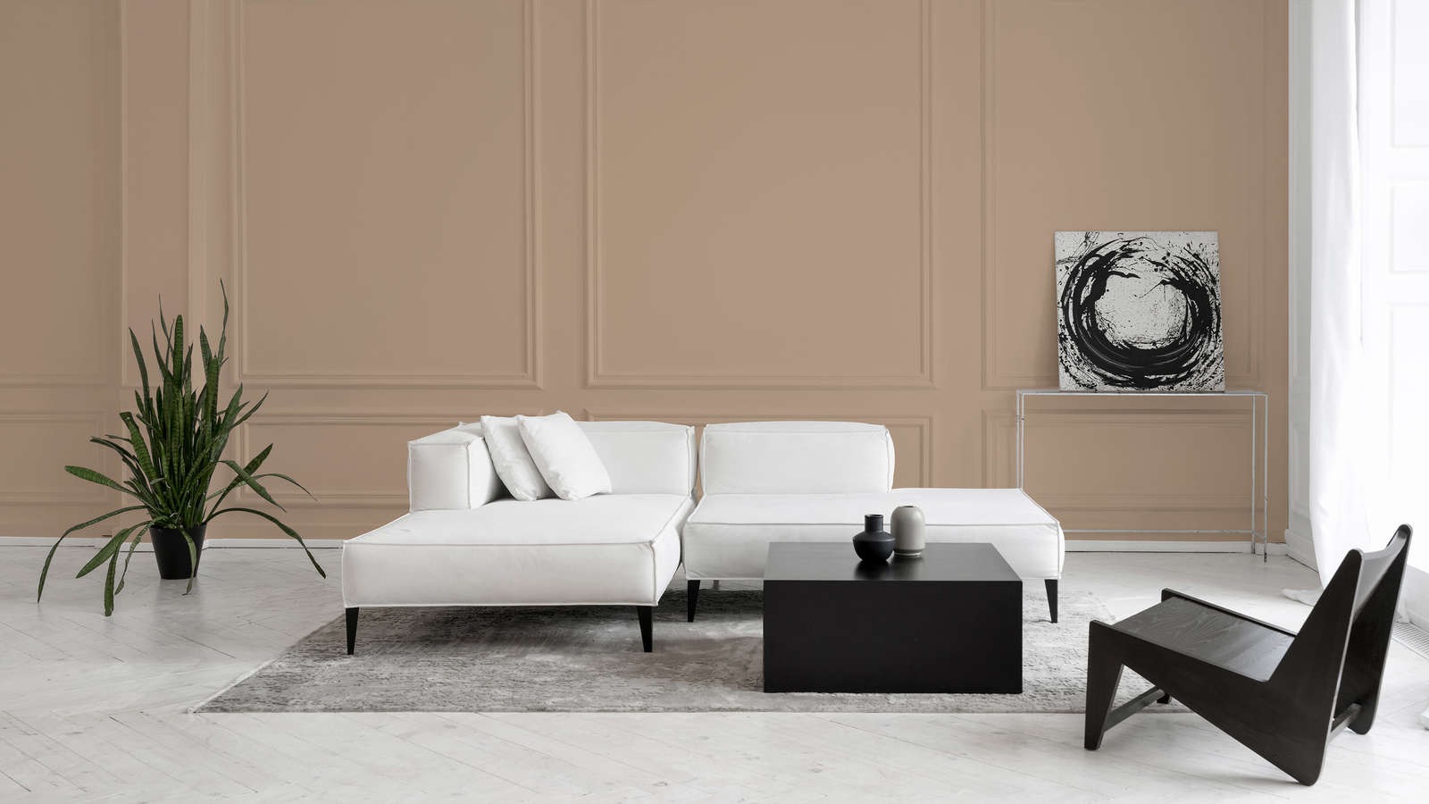 A.S. Création Wandfarbe »Premium Innenwandfarbe PURO Tuchmatt sandy beige« ideal für Wohnzimmer, Schlafzimmer, Flur und Küche, Farbwelt Beige