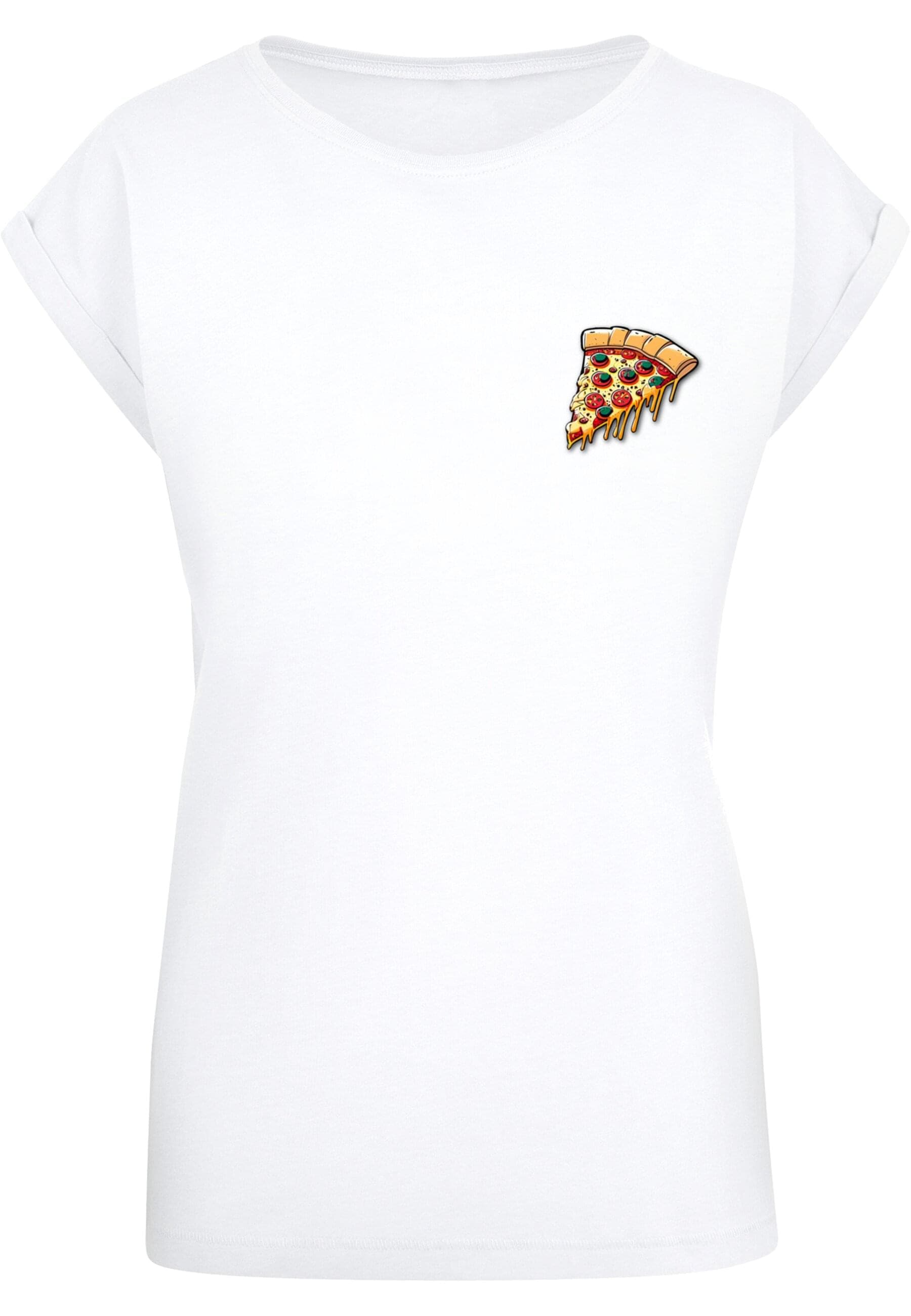 Merchcode T-Shirt »Merchcode Damen Ladies Pizza Comic Extended Shoulder Tee«, (1 tlg.)