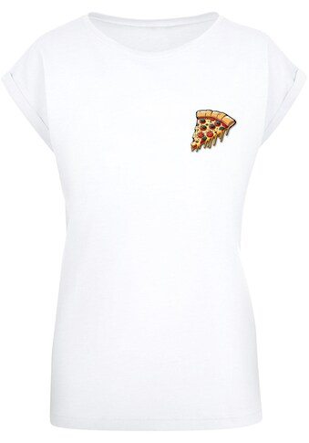 T-Shirt »Merchcode Damen Ladies Pizza Comic Extended Shoulder Tee«, (1 tlg.)