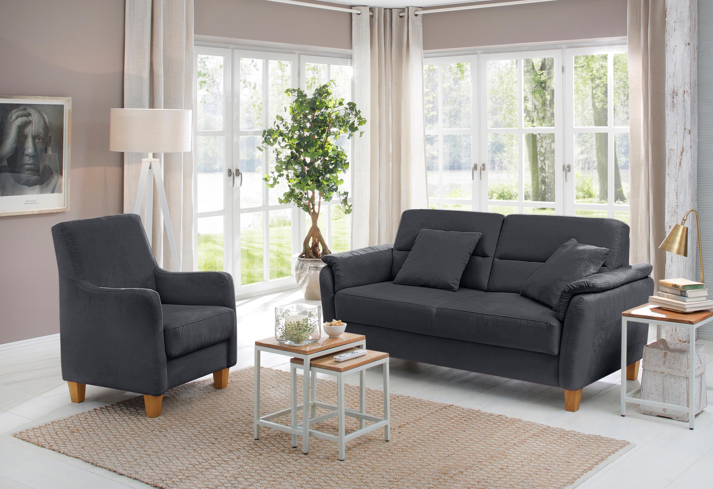Home affaire 2,5-Sitzer »Palmera, B: 179 cm« mit Federkern
