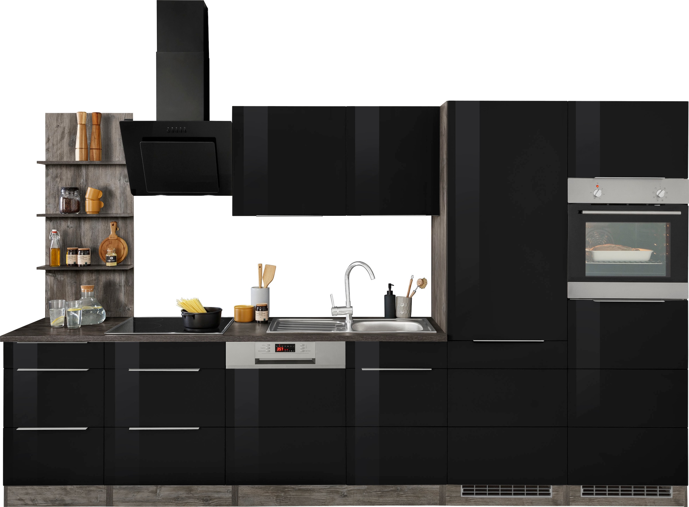 HELD MÖBEL Küchenzeile »Brindisi«, mit E-Geräten, Breite 340 cm bestellen |  BAUR