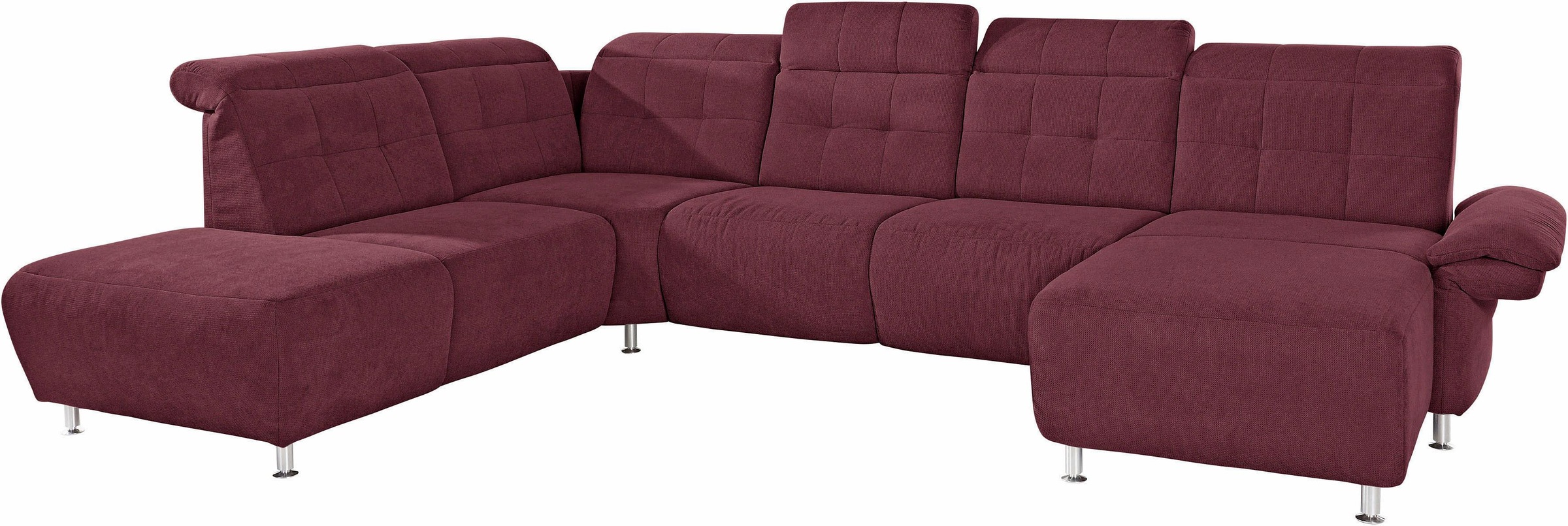 Home affaire Wohnlandschaft "Manhattan U-Form" 2 Sitze mit elektrischer Rel günstig online kaufen