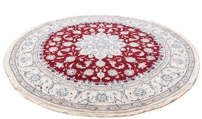 Orientteppich »Perser - Nain rund - 245 x 245 cm - dunkelrot«, rund, Wohnzimmer,...