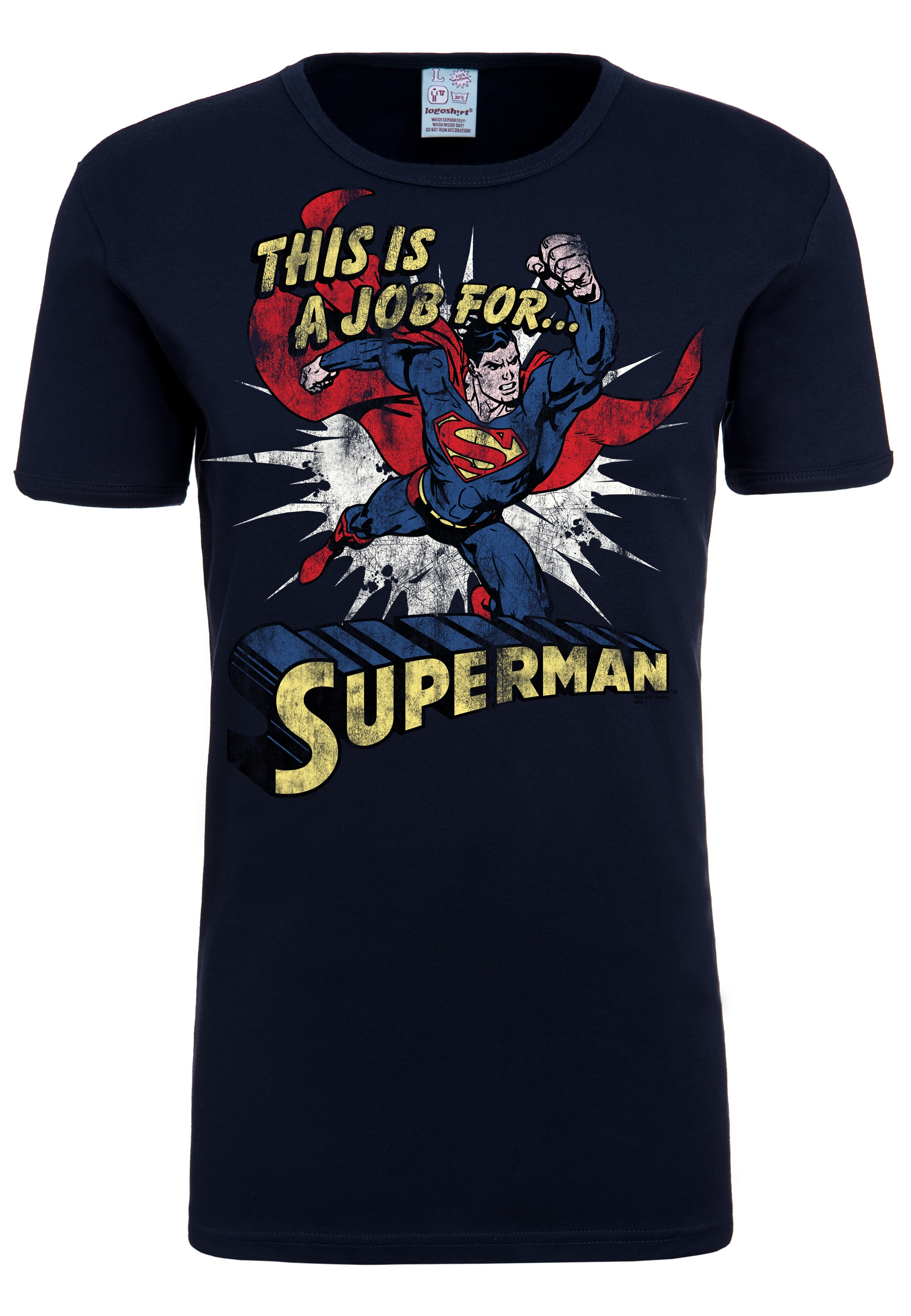 LOGOSHIRT T-Shirt »Superman«, mit lässigem Vintage-Print