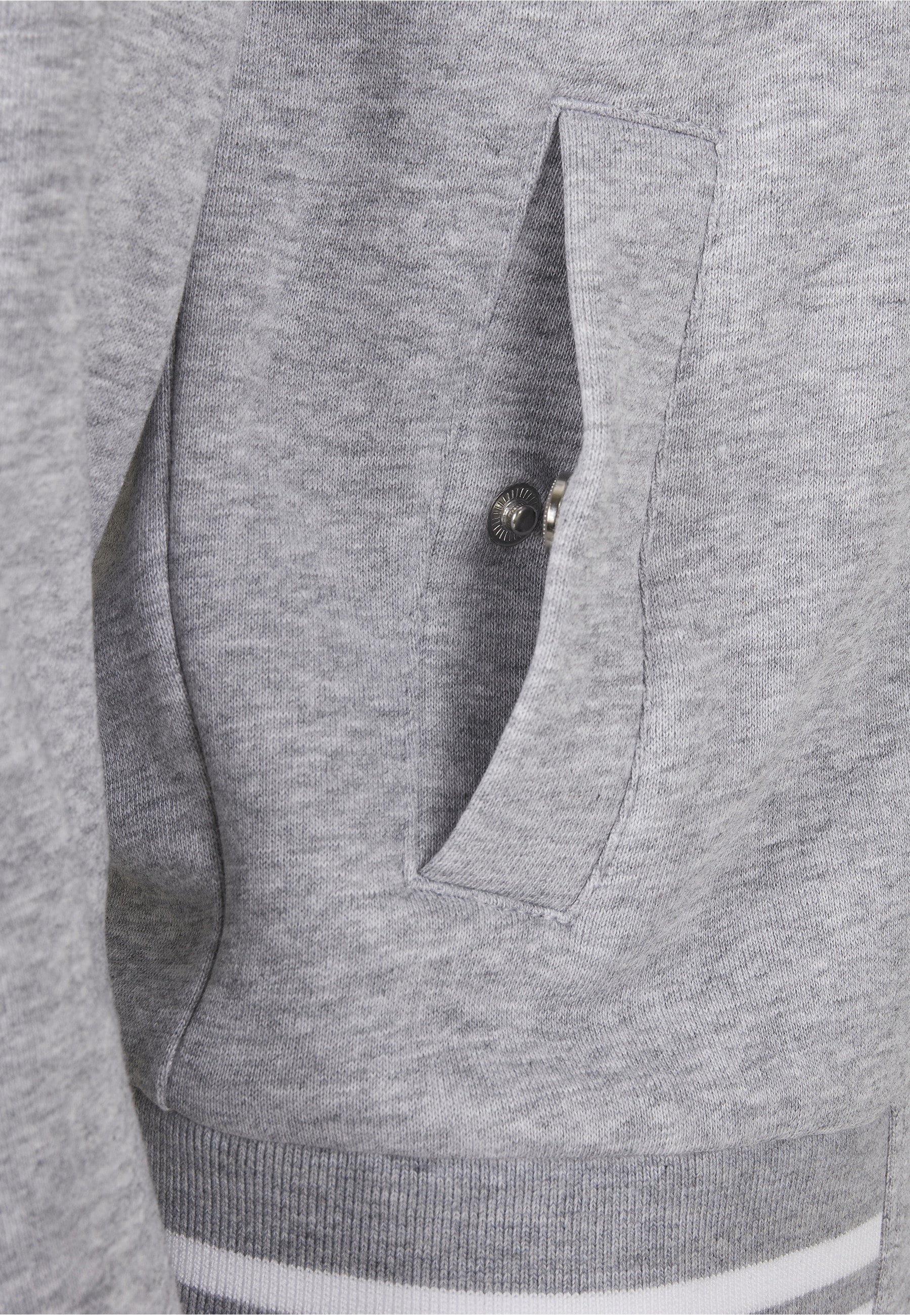 URBAN CLASSICS Collegejacke »Urban Classics Damen Ladies Organic Inset College Sweat Jacket« 1 Stk. tlg. ohne Kapuze