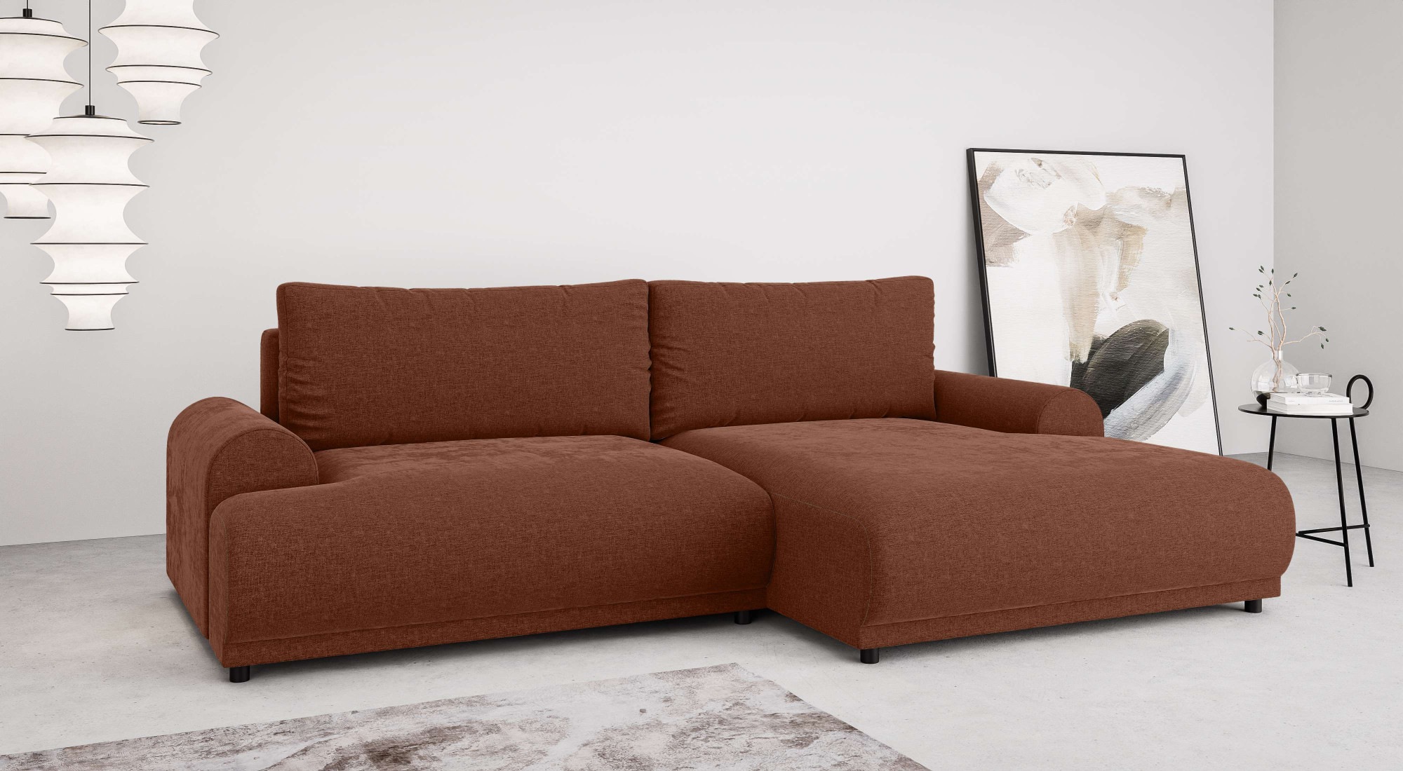 INOSIGN Ecksofa "Marsby, mit Bettfunktion und Bettkasten, Maße: B/H/T 242/6 günstig online kaufen