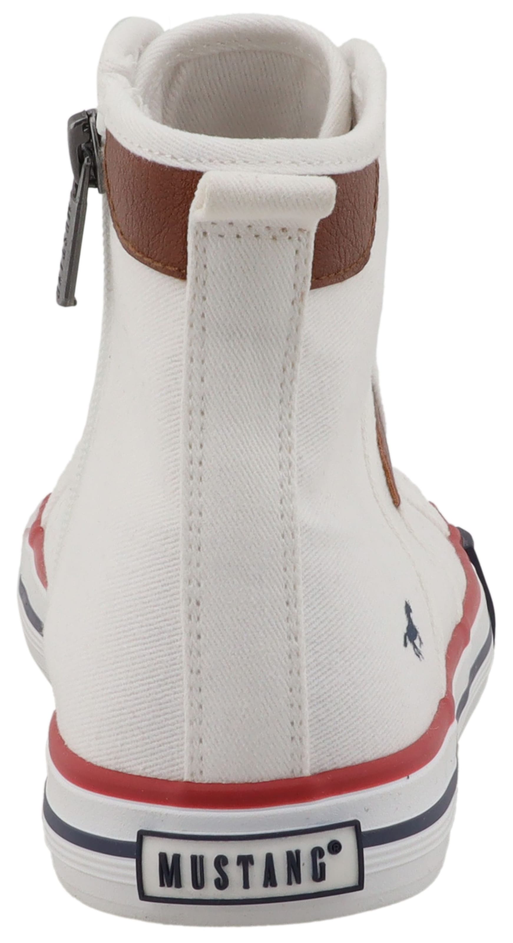 Mustang Shoes Plateausneaker »Winona«  Freizeitschuh, High Top-Sneaker, Schnürboots, kontrastreiche Details