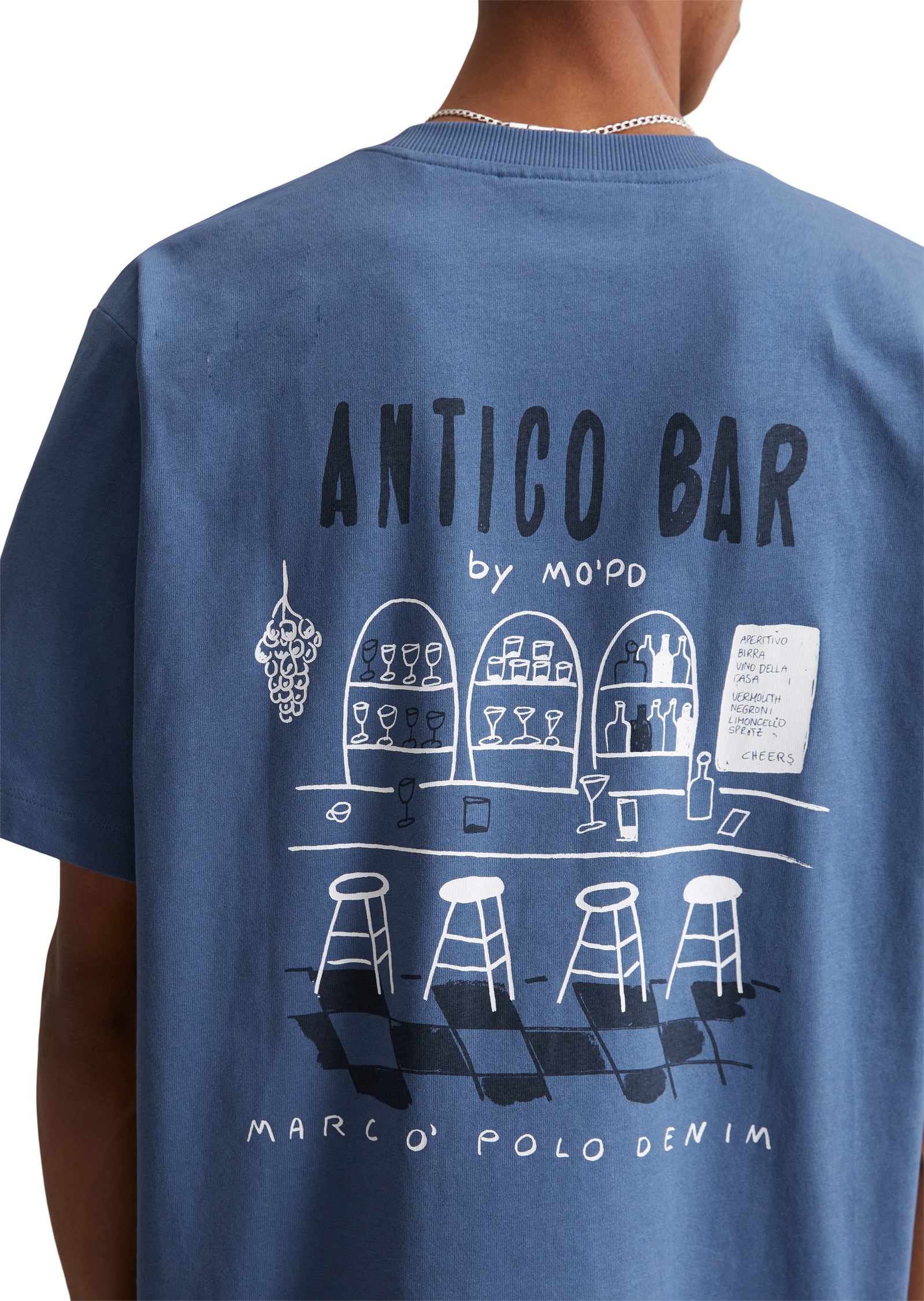 Marc O'Polo DENIM T-Shirt »mit markantem Rückenprint«