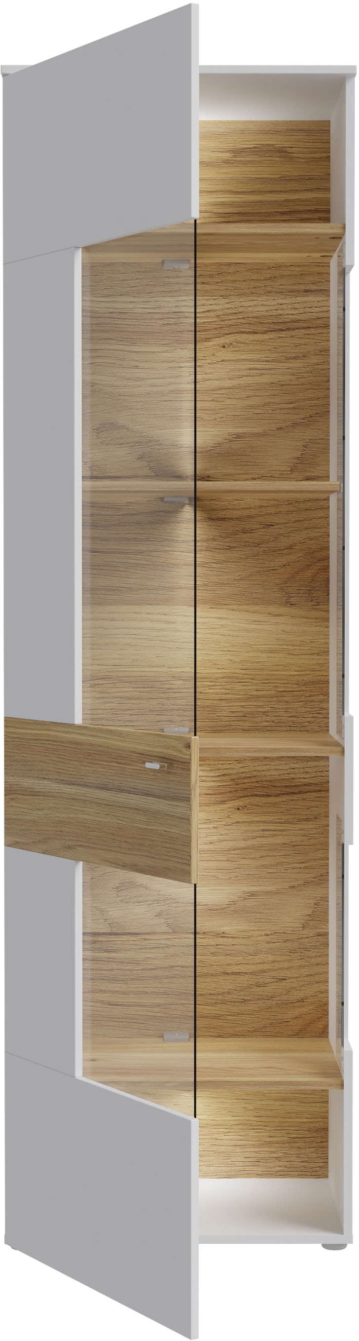 FORTE Vitrine »Como«, Vitrine, Glastüre, LED Beleuchtung, Soft Close Linksanschlag