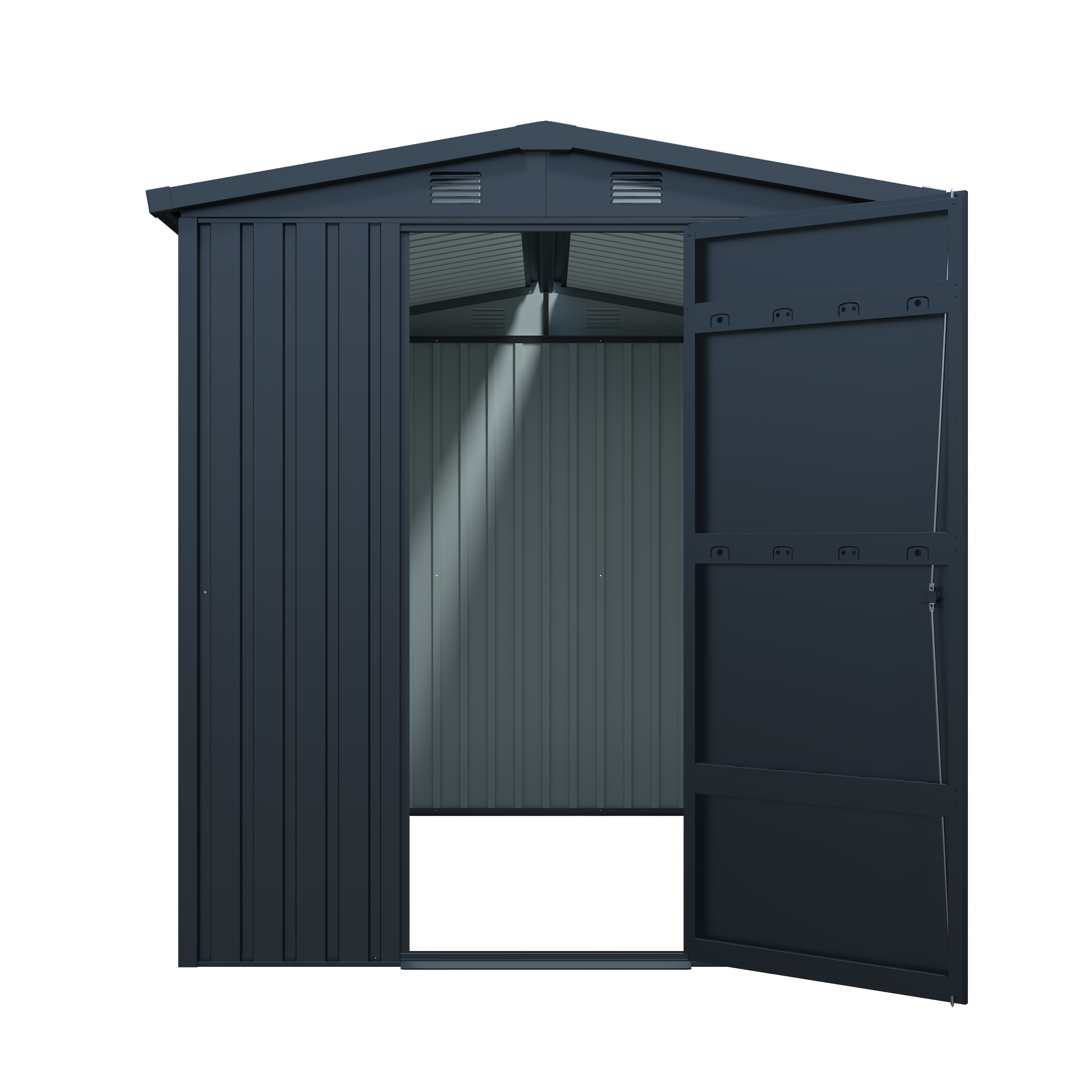 GARDEN 'N' MORE Gerätehaus »Pultdachhaus Basic plus« einfacher Aufbau, Langlebig, abschließbar, inkl. Regenrinne