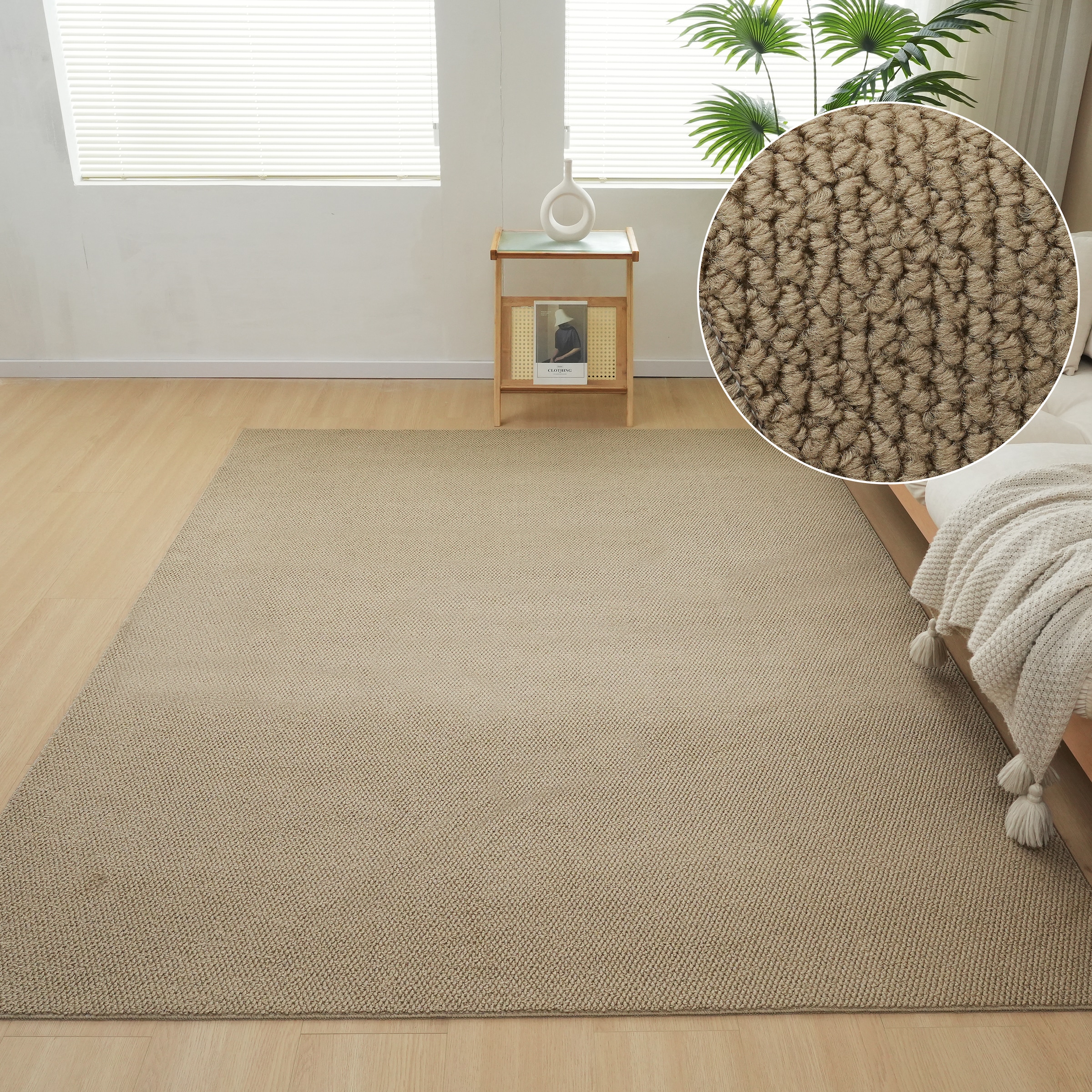 OTTO home Teppich »Lilia« rechteckig 5 mm Höhe Sisal-Optik, uni, waschbar, Wohnzimmer, Schlafzimmer, Esszimmer