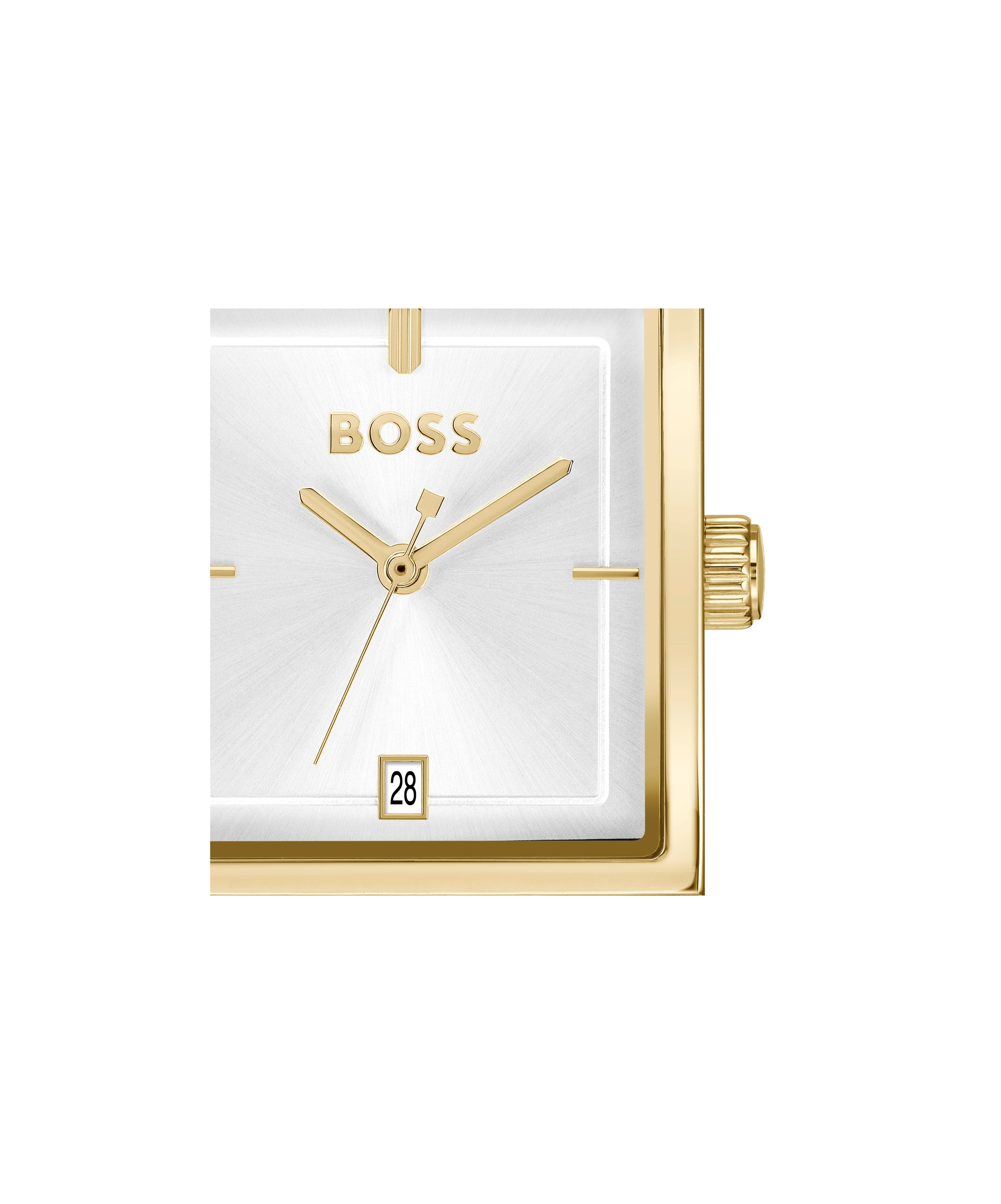 BOSS Quarzuhr »STRIVO« Armbanduhr, Damenuhr, Herrenuhr, Edelstahlarmband, analog, Tag