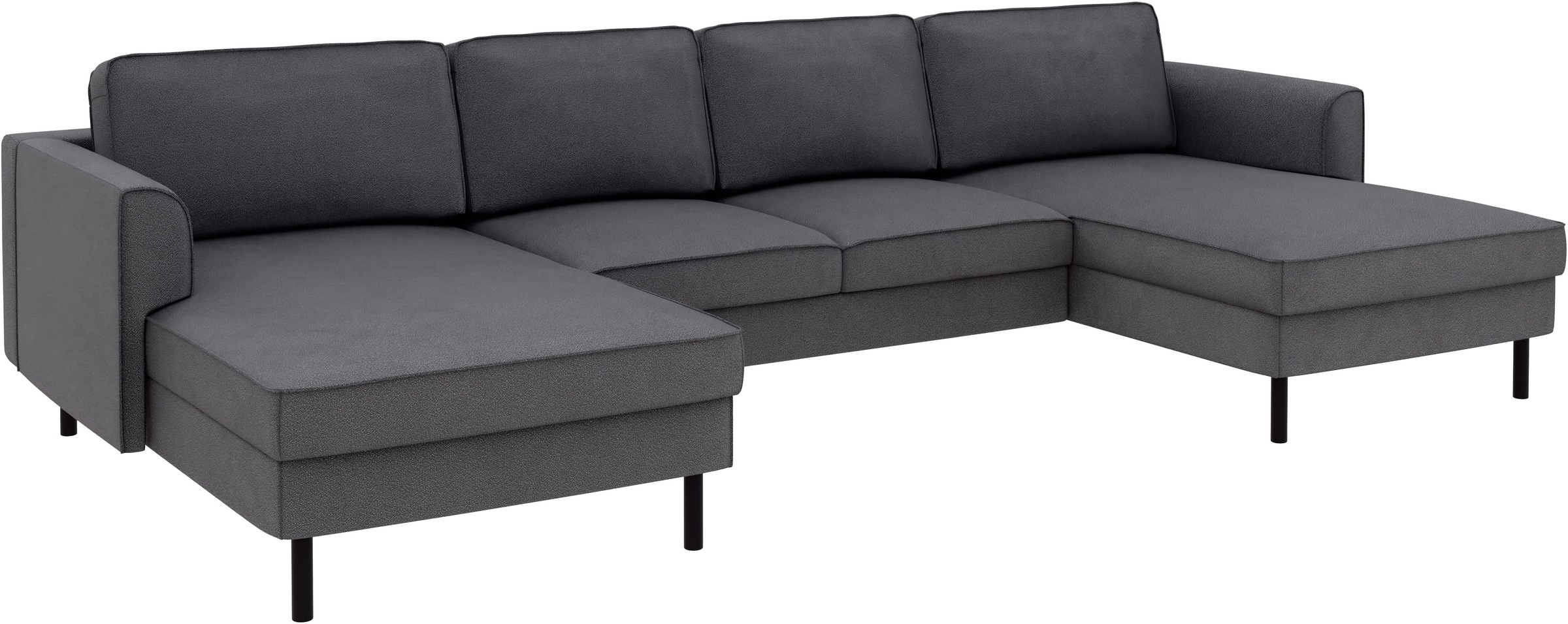 Home affaire Wohnlandschaft »Booster Couch wahlweise mit Schlaffunktion und Bettkasten-auch in Cord«, Sofa in U-Form, Breite 305 cm