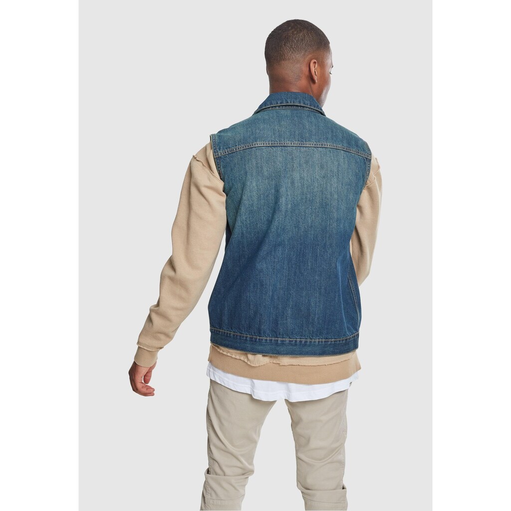 URBAN CLASSICS Jerseyweste »Urban Classics Herren Denim Vest«, (1 tlg.)