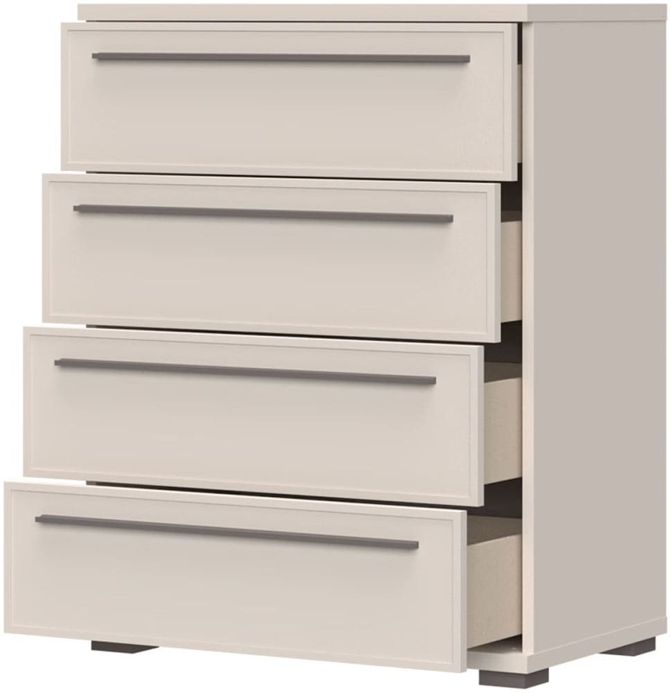 OTTO home "Opera Schubladenkommode, Sideboard, 4 Schubladen, B/T/H:76/45/97 cm" UV lackiert, Soft Close Funktion, Höhenverstellbare Füße