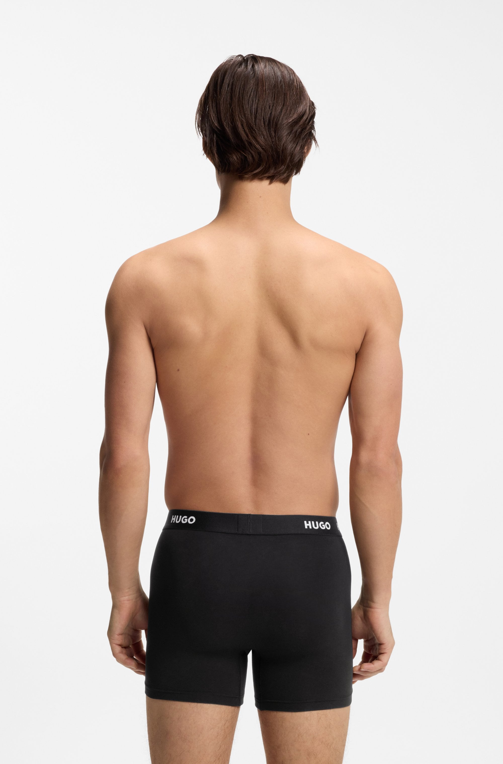 HUGO Underwear Boxer »BOXERBR TRIPLET PACK« 3 Stk. mit HUGO Logo-Elastikbund