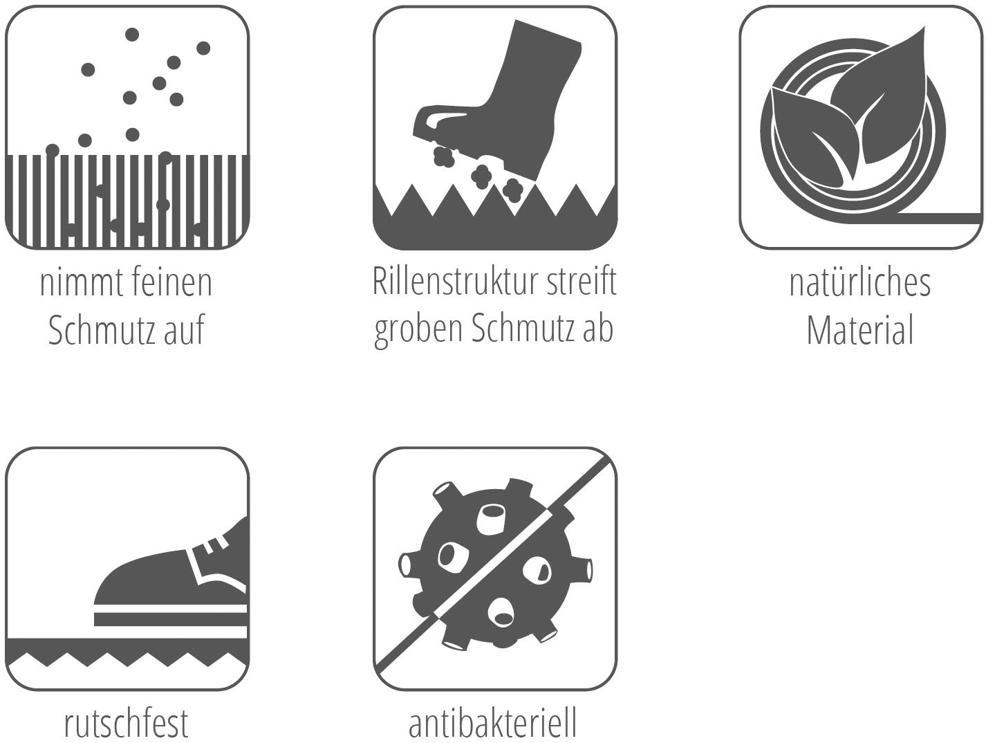 ASTRA Fußmatte "Coco Home 3" rechteckig 16 mm Höhe Kokos, Türmatte, Hoch Ti günstig online kaufen