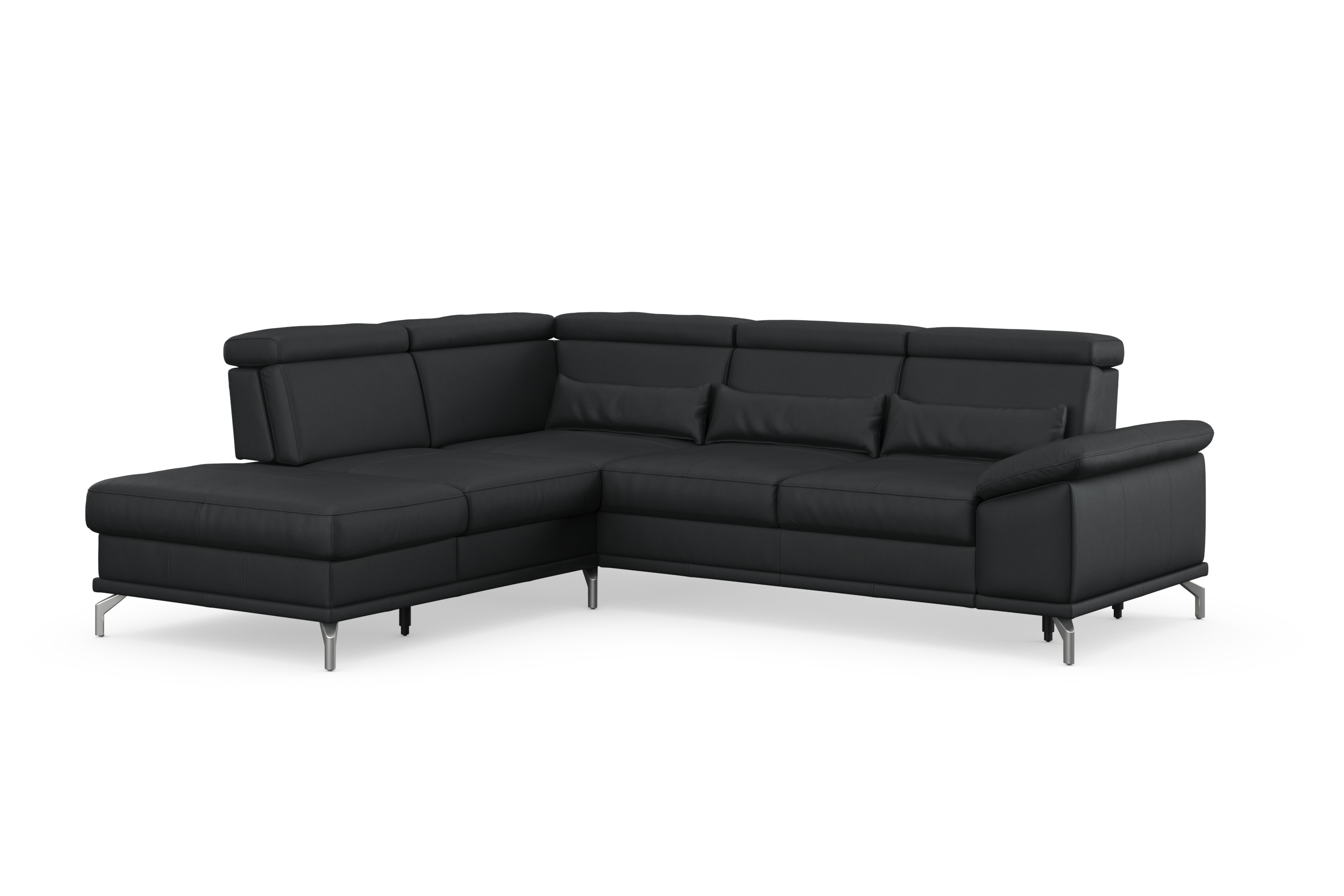 Thumbnail - sit&more Ecksofa "Cabrio L-Form, B: 274 cm, mit Sitztiefen-, Arm- & Kopfteilverstellung" 3 Nierenkissen, Federkern, opti...